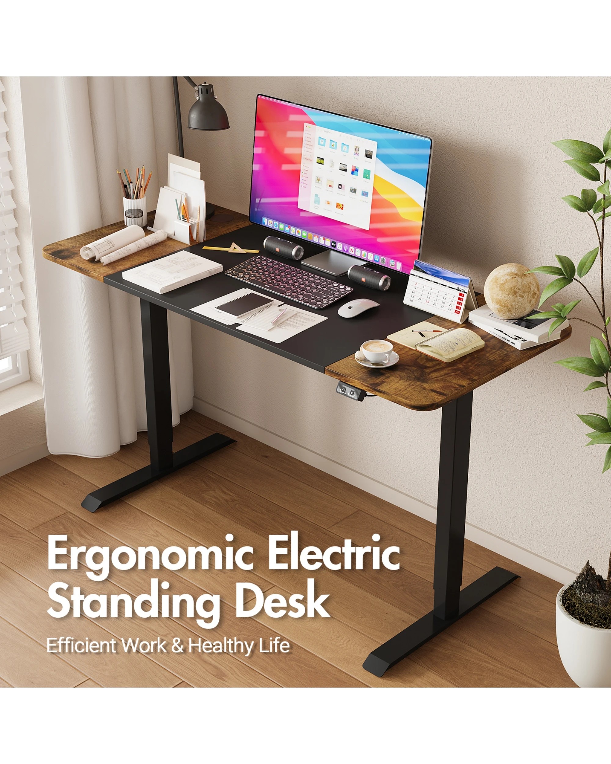 7 Advwin Electric Standing Desk Adjustable Height Ergonomic 140cm, 7 of 7