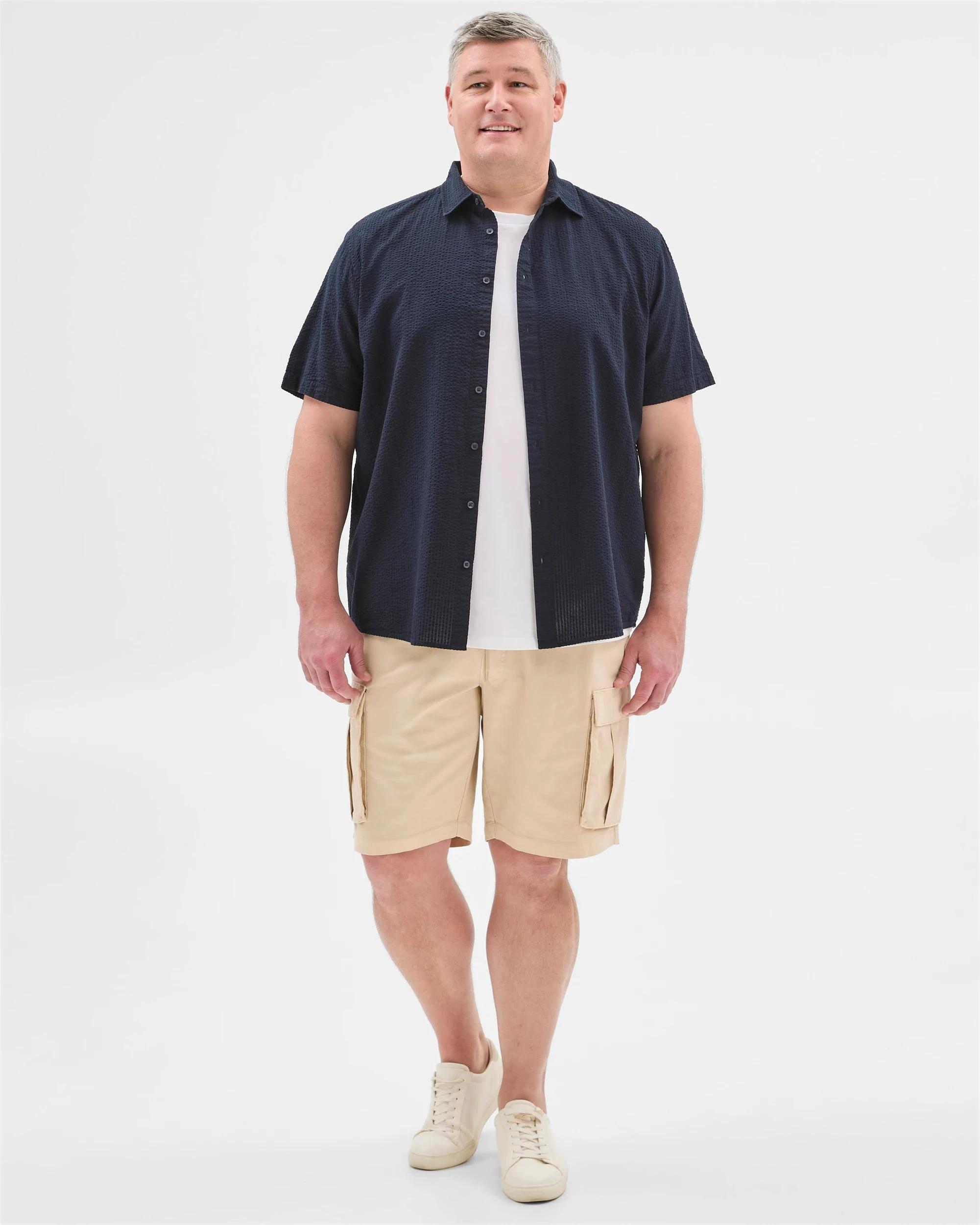 1 Target Man Plus Plus Size Australian Cotton Rich Cargo Shorts STONE, 1 of 6