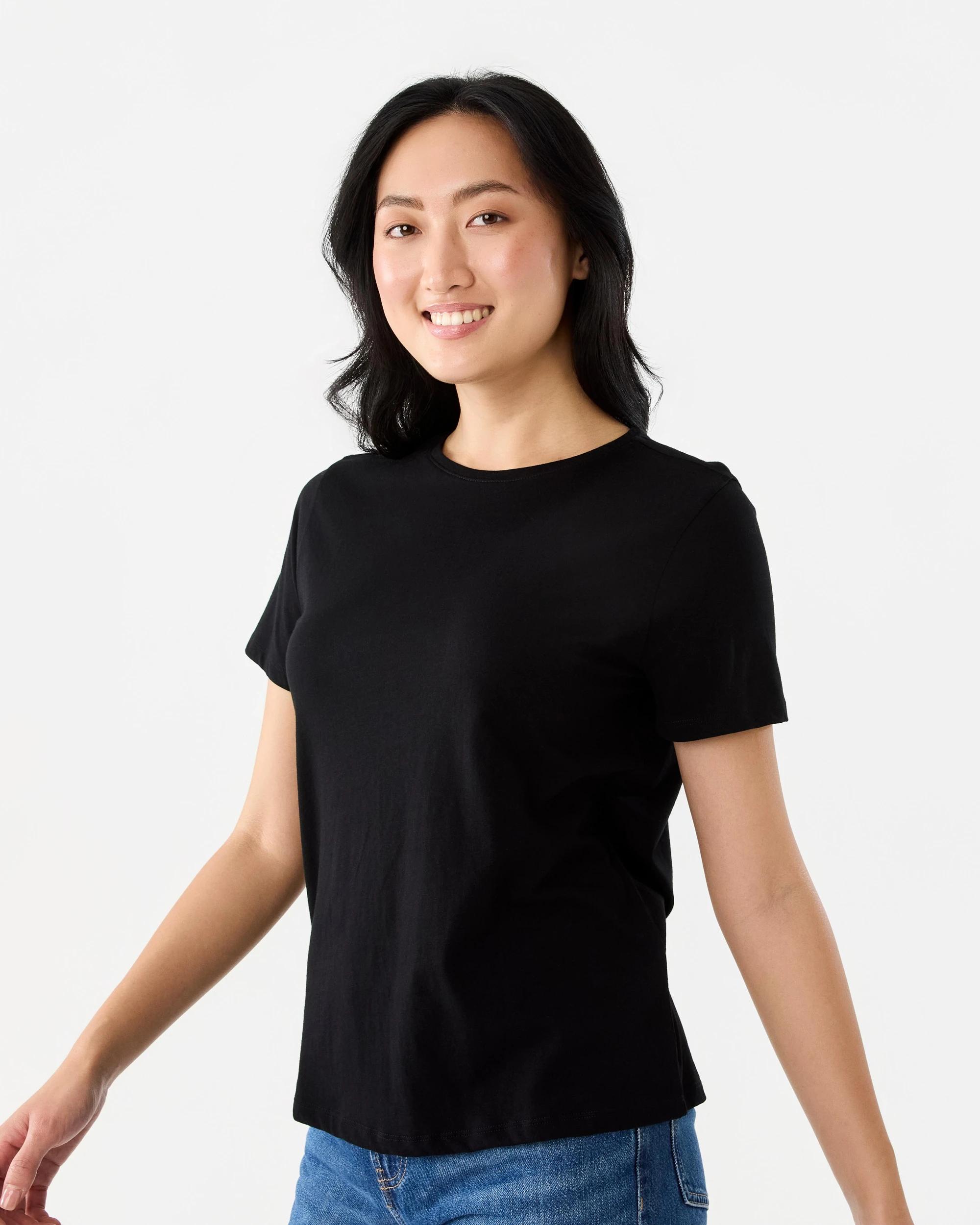 2 Short Sleeve Basic T-shirt Black, 2 of 5