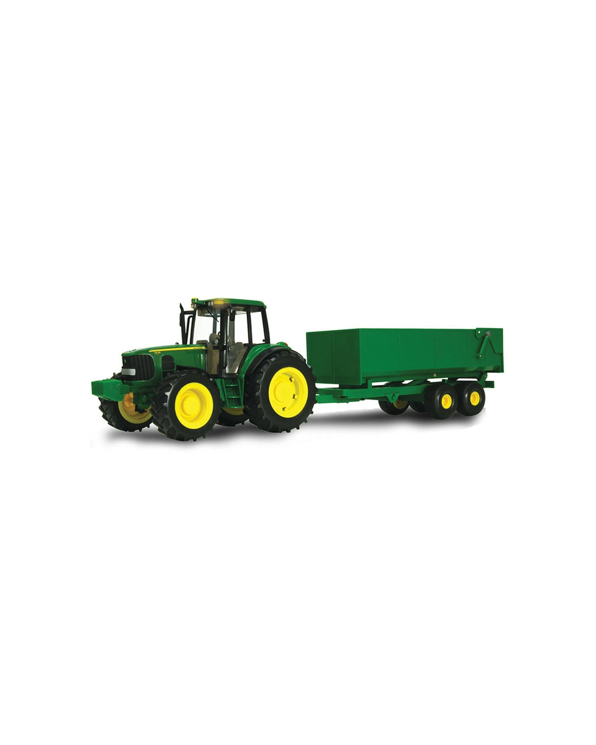1 John Deere Big Farm 2 Piece Tractor Wagon Vehicle Model Play Toy 1:16 Scale Kids - Green, 1 of 1