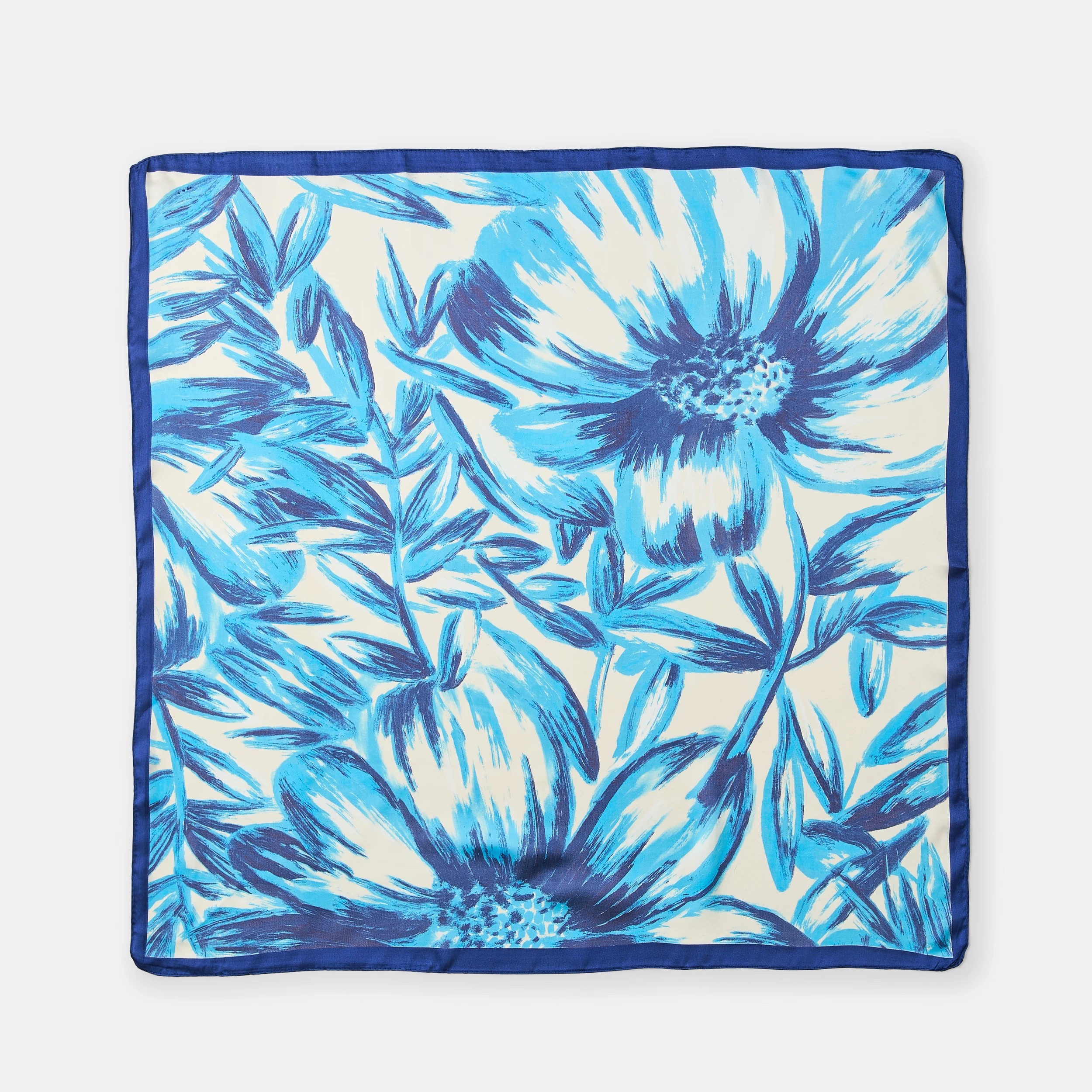 1 Floral Hair Scarf - Navy, 1 of 5