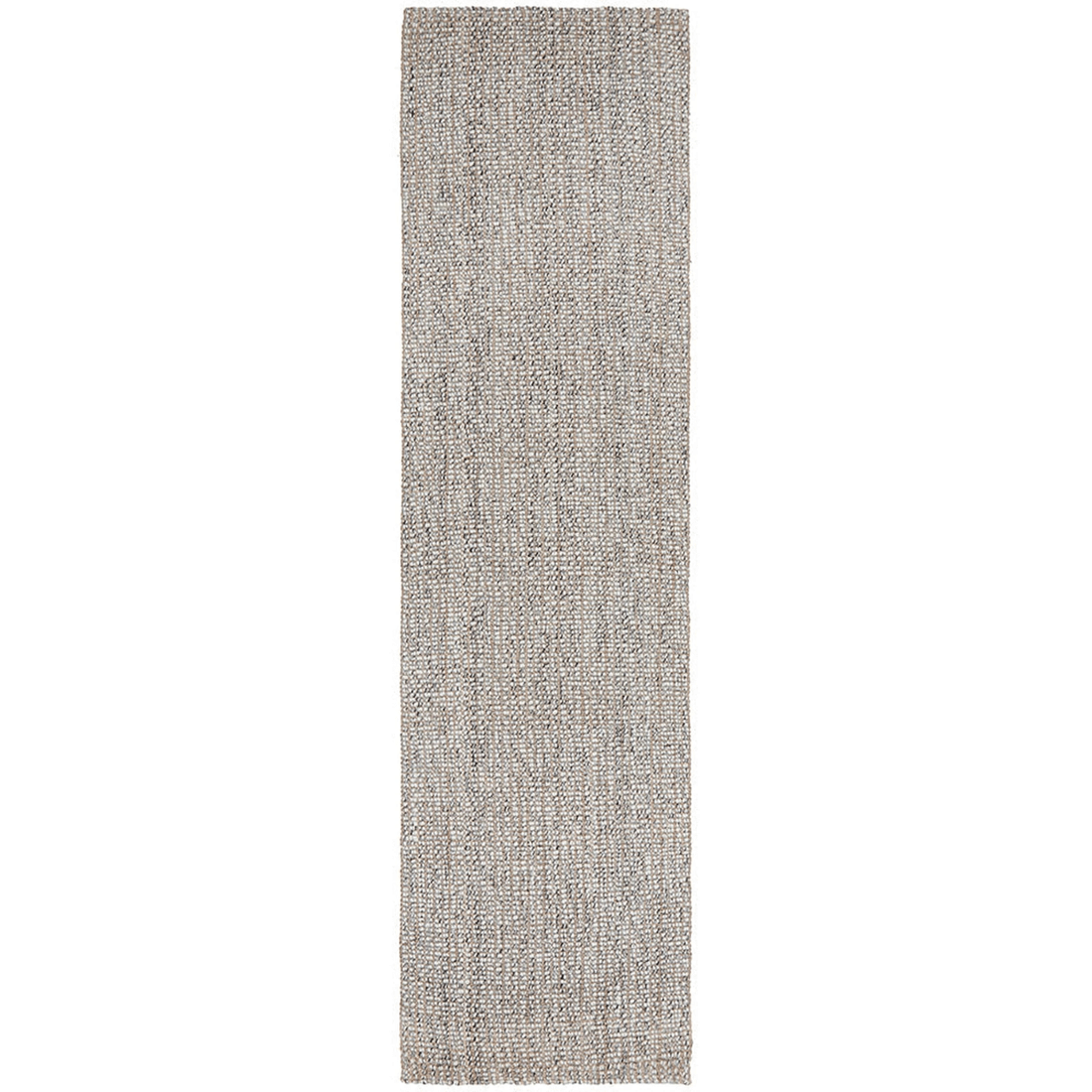 1 RUG CULTURE Arabella Grey Hand-Loomed Wool-Jute Runner Rug 80 x 400 cm, 20mm Pile - Grey, 1 of 6