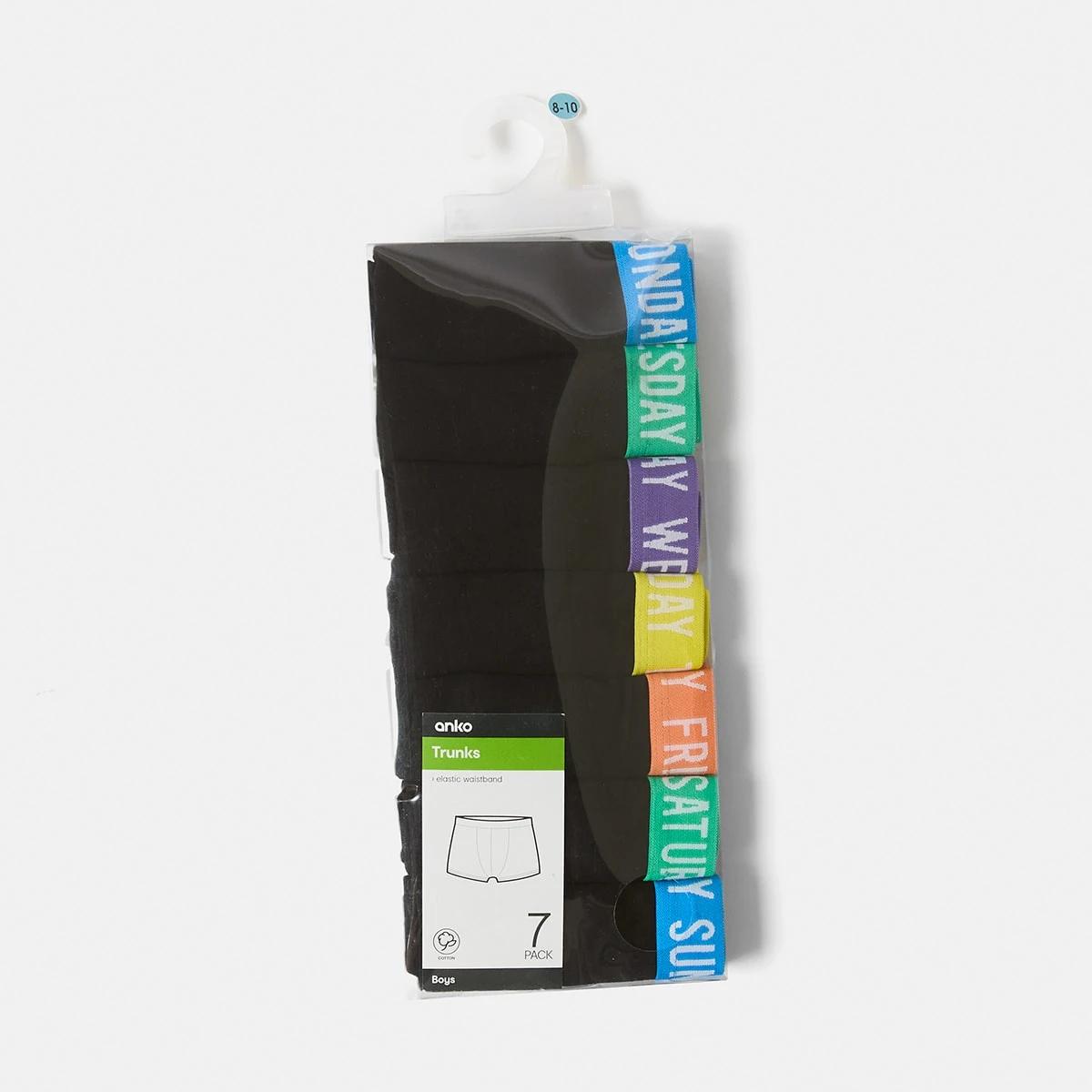 10 7 Pack Attached Elastic Trunks BLACK WEEKDAYS, 10 of 10