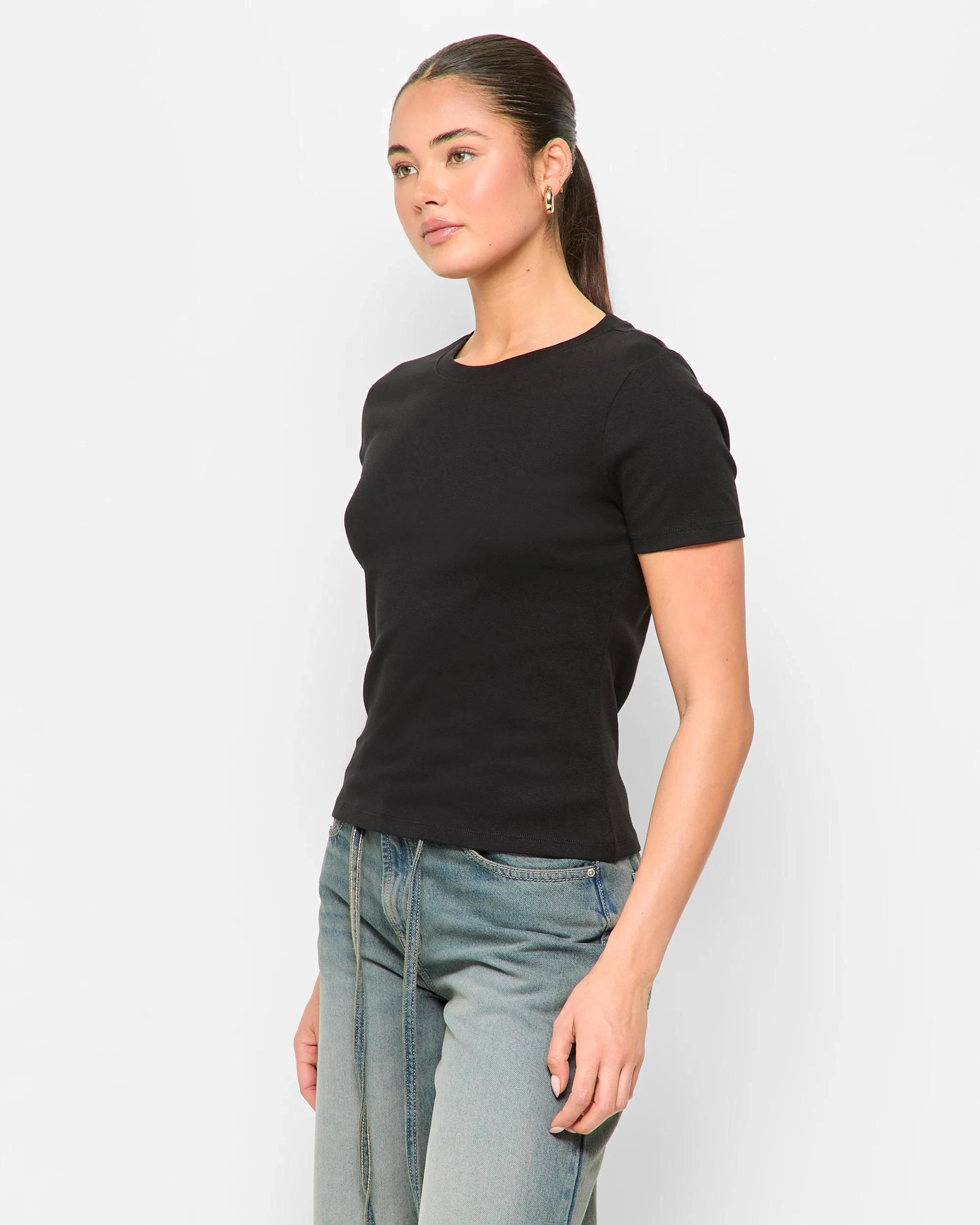 3 Australian Cotton True To Size T-Shirt - Lily Loves BLACK, 3 of 5