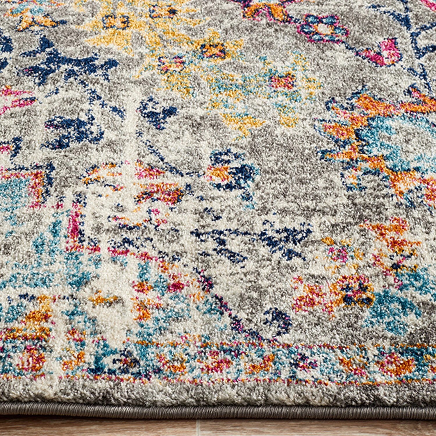 4 Common Ground Rugs Gallery 863 400x80cm - Large Runner Power Loomed Pet Friendly Rug - Grey, 4 of 7