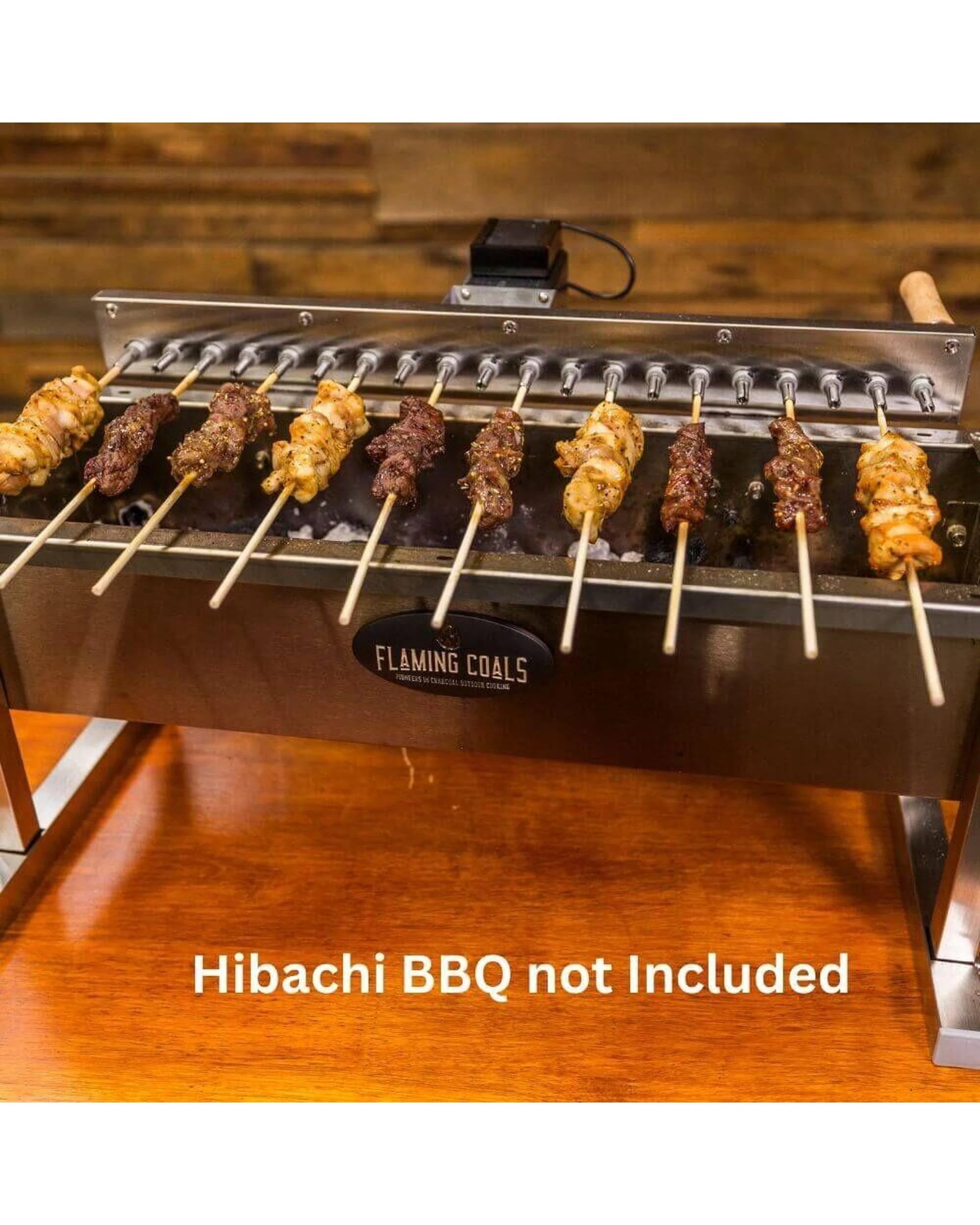 9 Flaming Coals Wooden Bamboo Skewers - 100 pack, 9 of 10