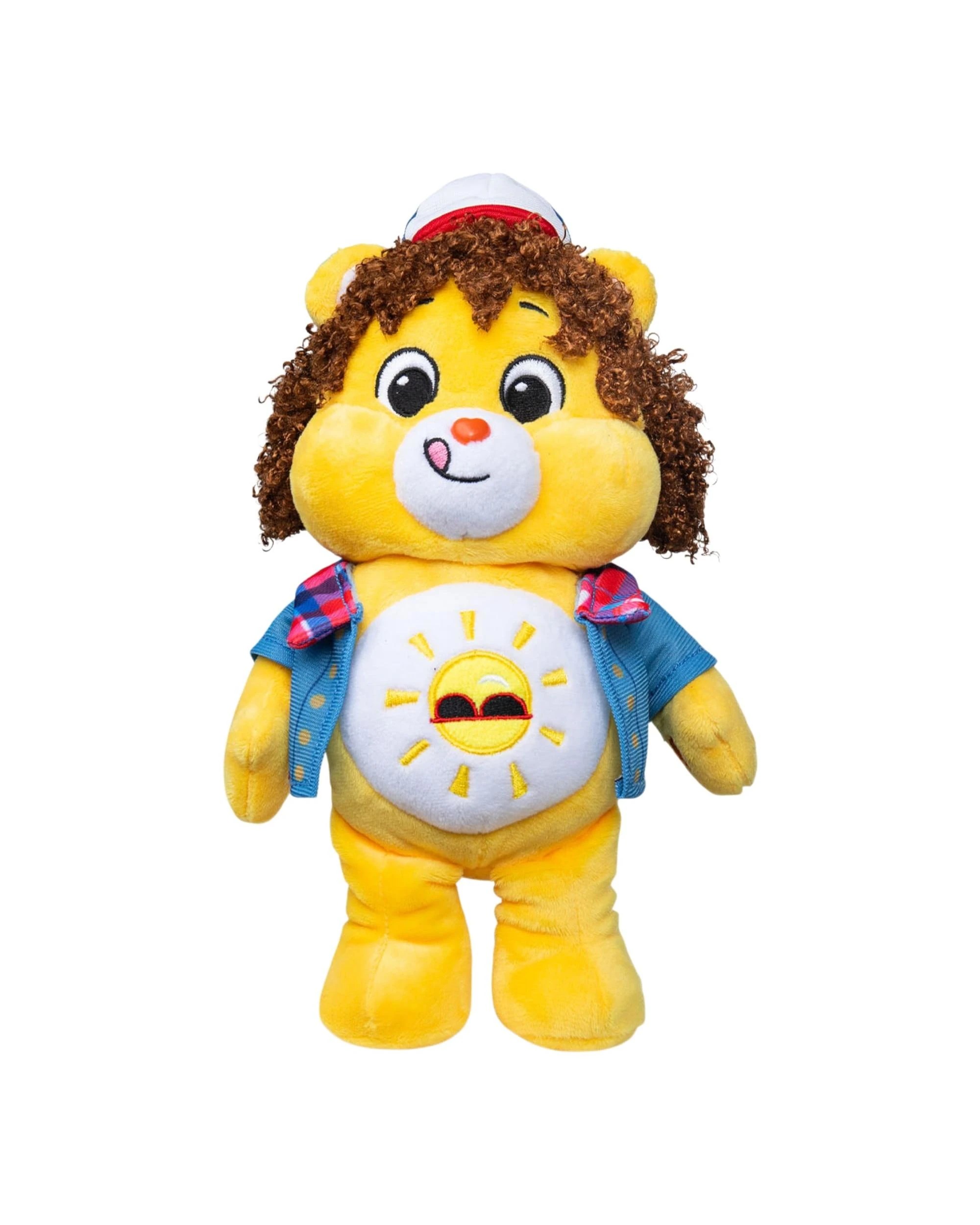 1 Care Bears x Stranger Things Funshine Bear as Dustin Fun Size Plush, 1 of 5