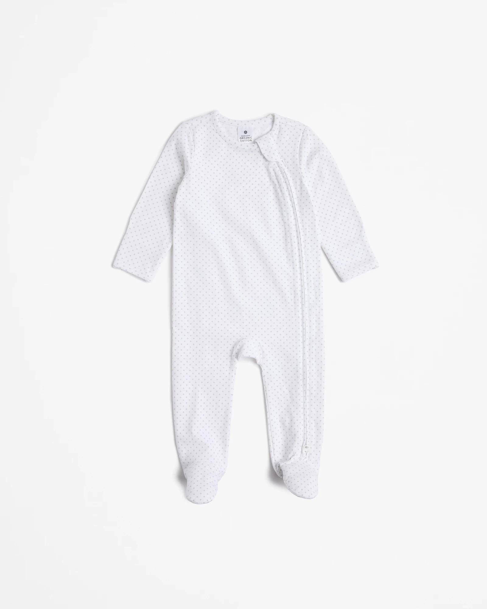 3 Target Baby Baby Organic Cotton Print Zip Coveralls 3 Pack GREY MARLE, 3 of 5