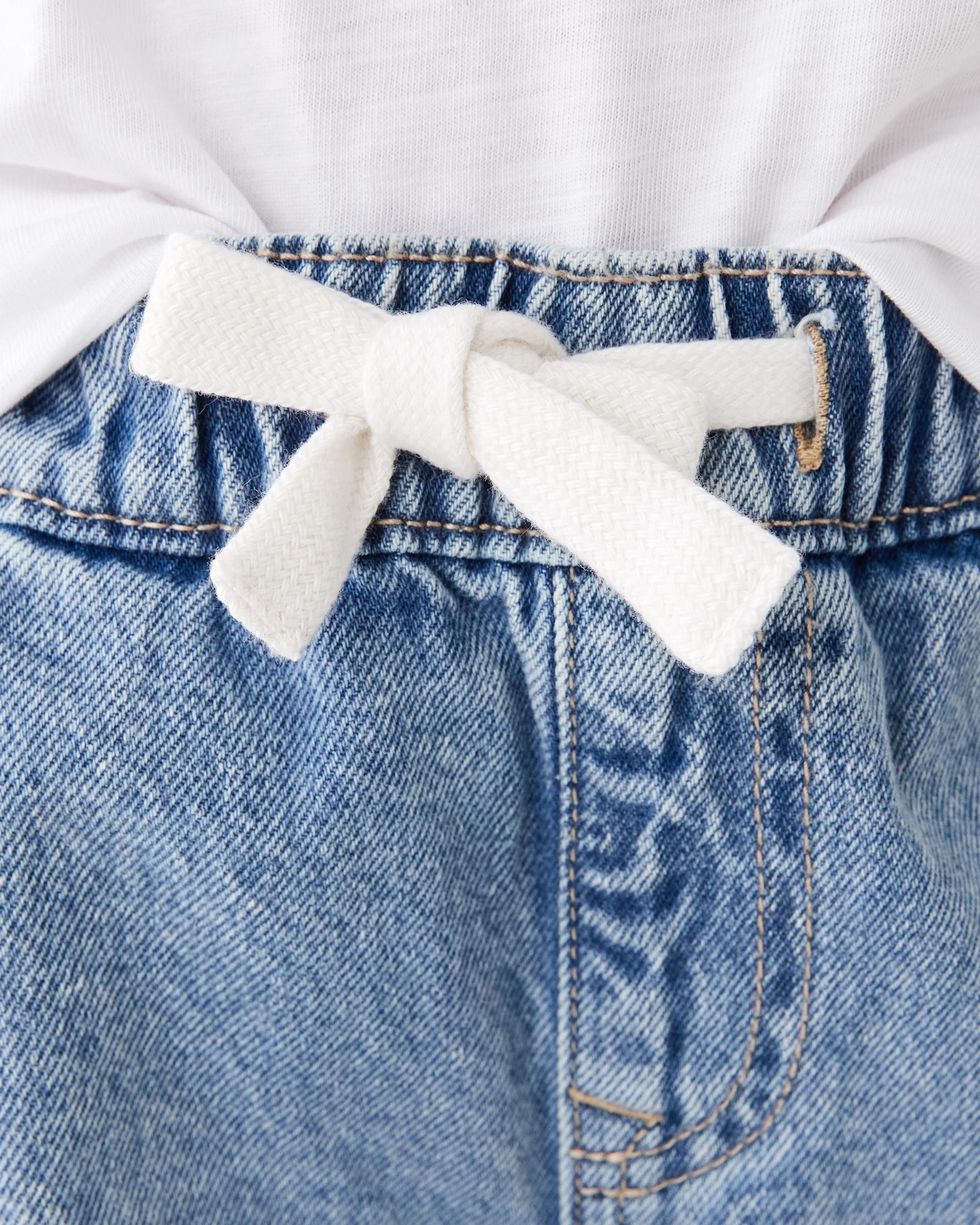 3 Denim Cargo Pants Mid Wash, 3 of 8