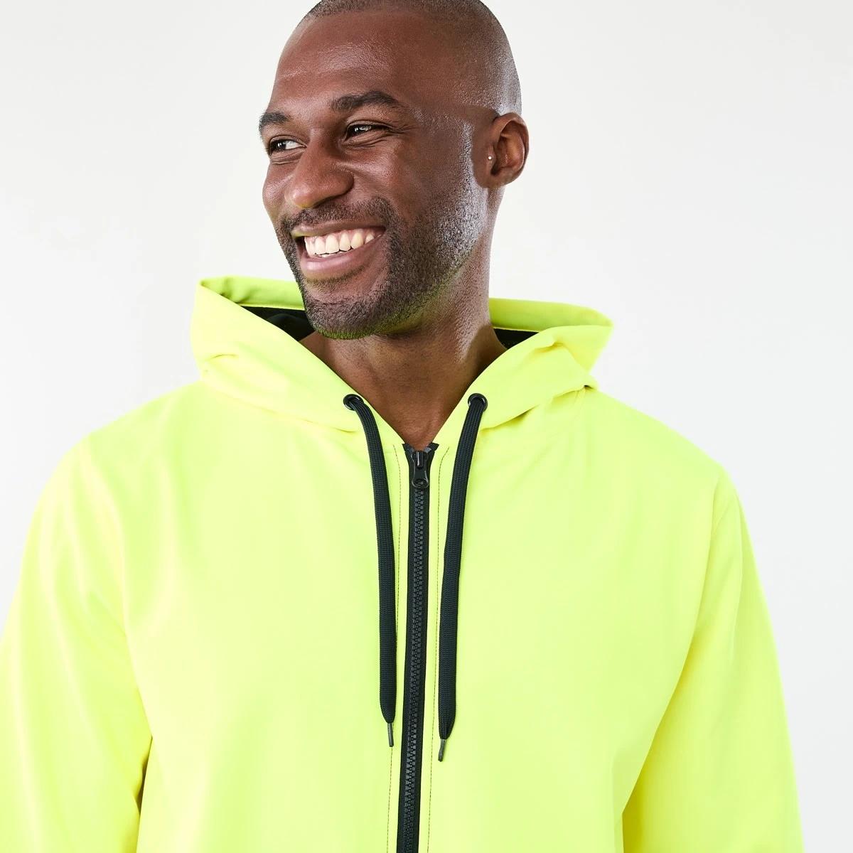 4 Hi-Visibility Zip Through Hoodie Yellow, 4 of 6