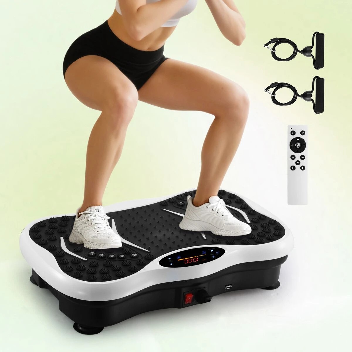2 Ausway Vibration Platform Machine Plate Fitness Gym Home Exercise, 2 of 3