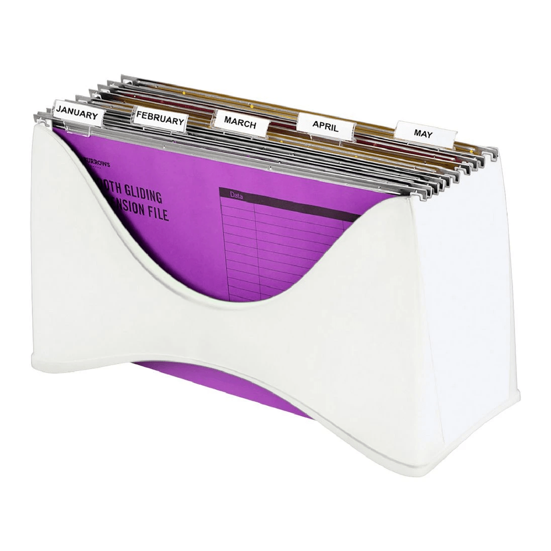 1 J.Burrows Desktop Filer with 5 Assorted Foolscap Files, 1 of 1