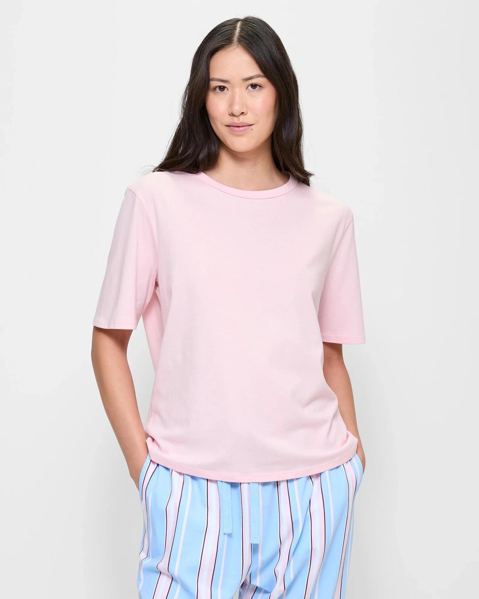 1 Target Woman Australian Cotton Sleep Core T-Shirt PINK, 1 of 5