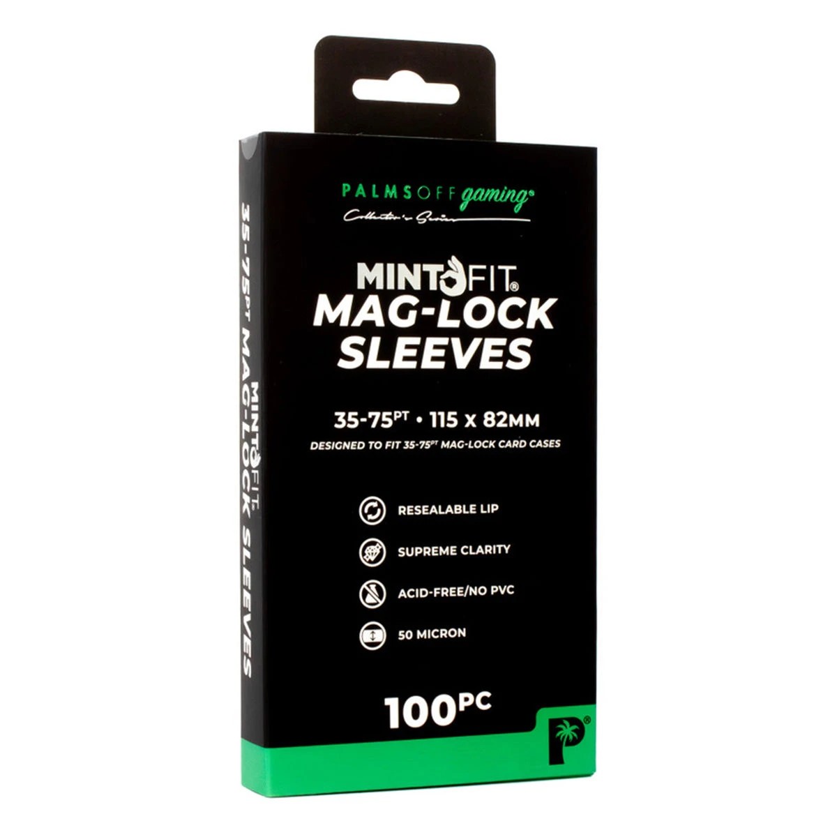 1 Palms Off Gaming Mintfit Maglock Card Case Sleeves 35pt75pt 100pc, 1 of 3