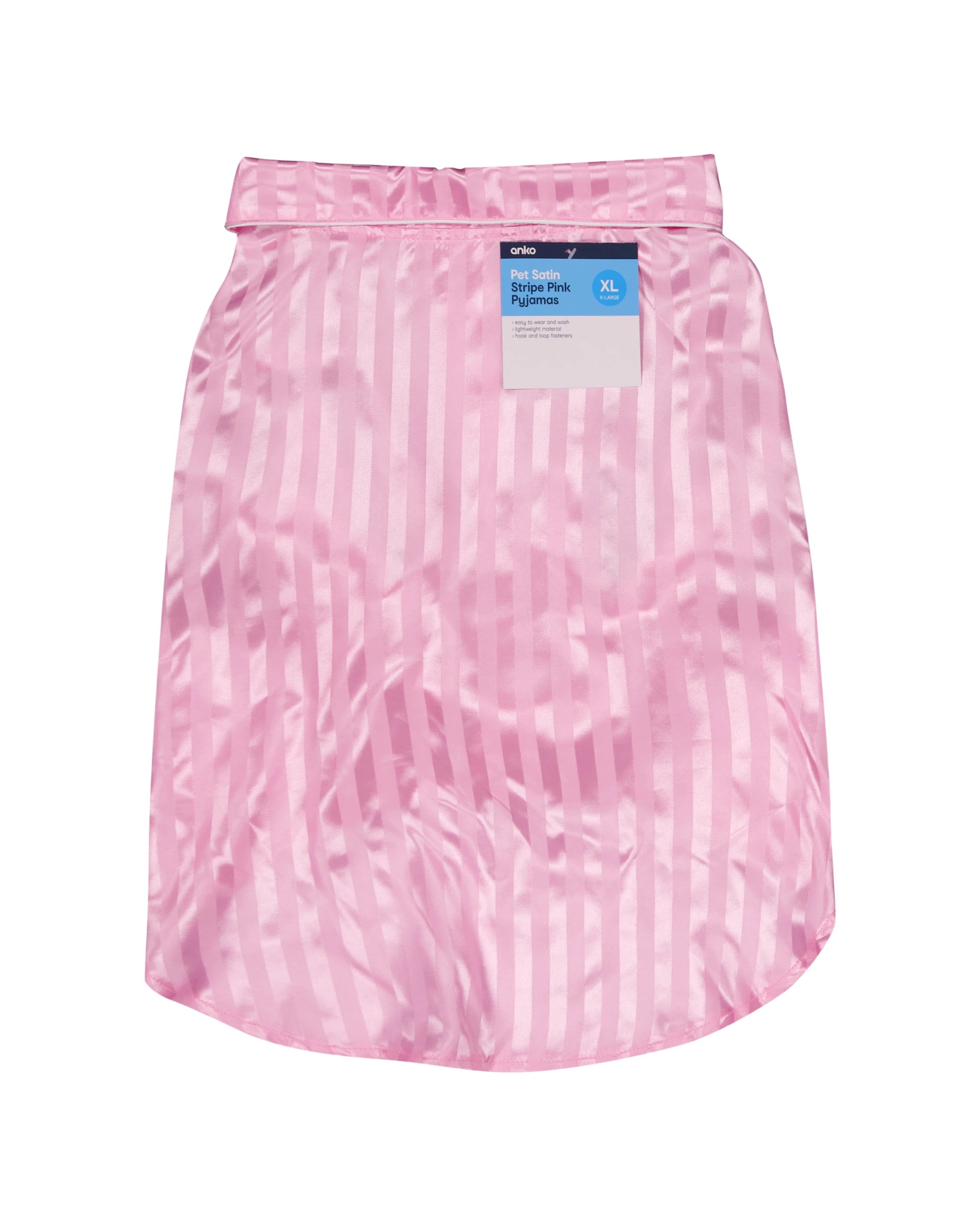 9 Pet Satin Stripe Pyjamas - Extra Large, Pink, 9 of 9