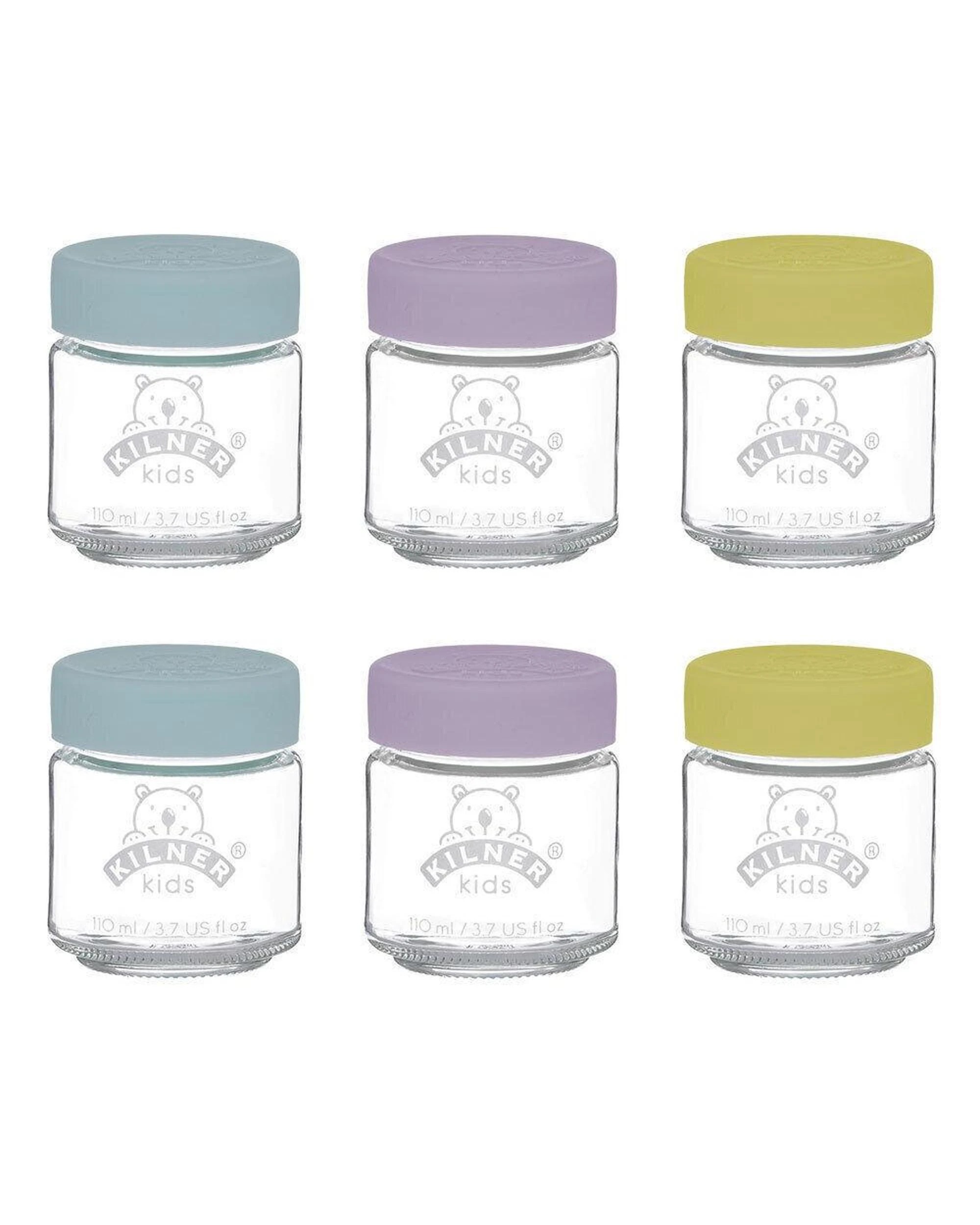 2 Kilner Kids 12pc Glass Jar Canister Baby Food Storage Set W Lid 110ml, 2 of 3