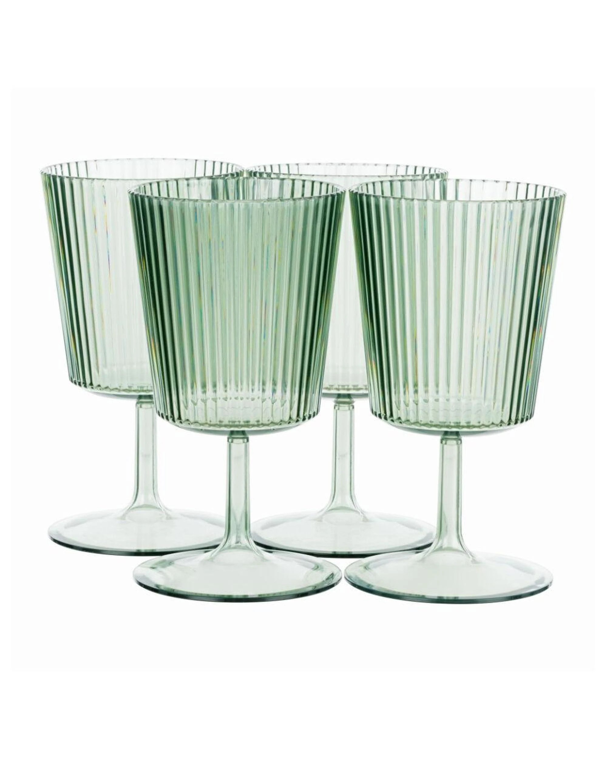 2 Davis & Waddell Saltara Plastic Wine Glasses 300ml Green Set of 4 - Green, 2 of 7