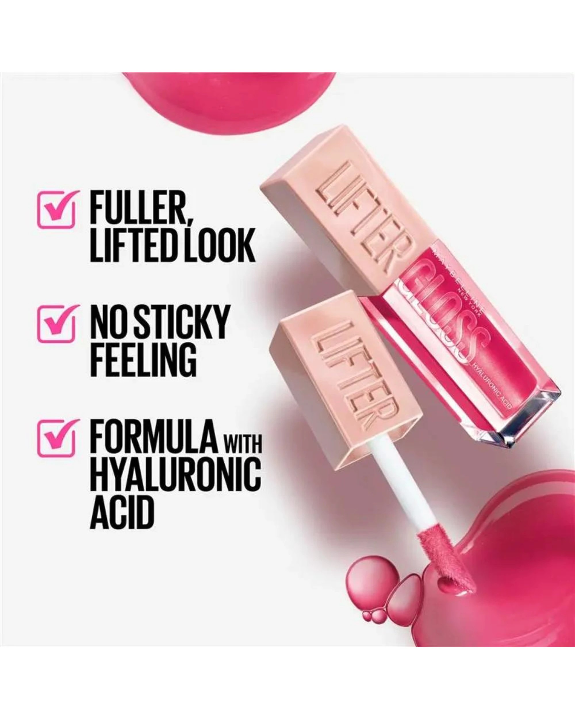 8 3 x Maybelline Lifter Gloss Hydrating Lip Gloss 5.4mL - 22 Peach Ring - Pink, 8 of 8