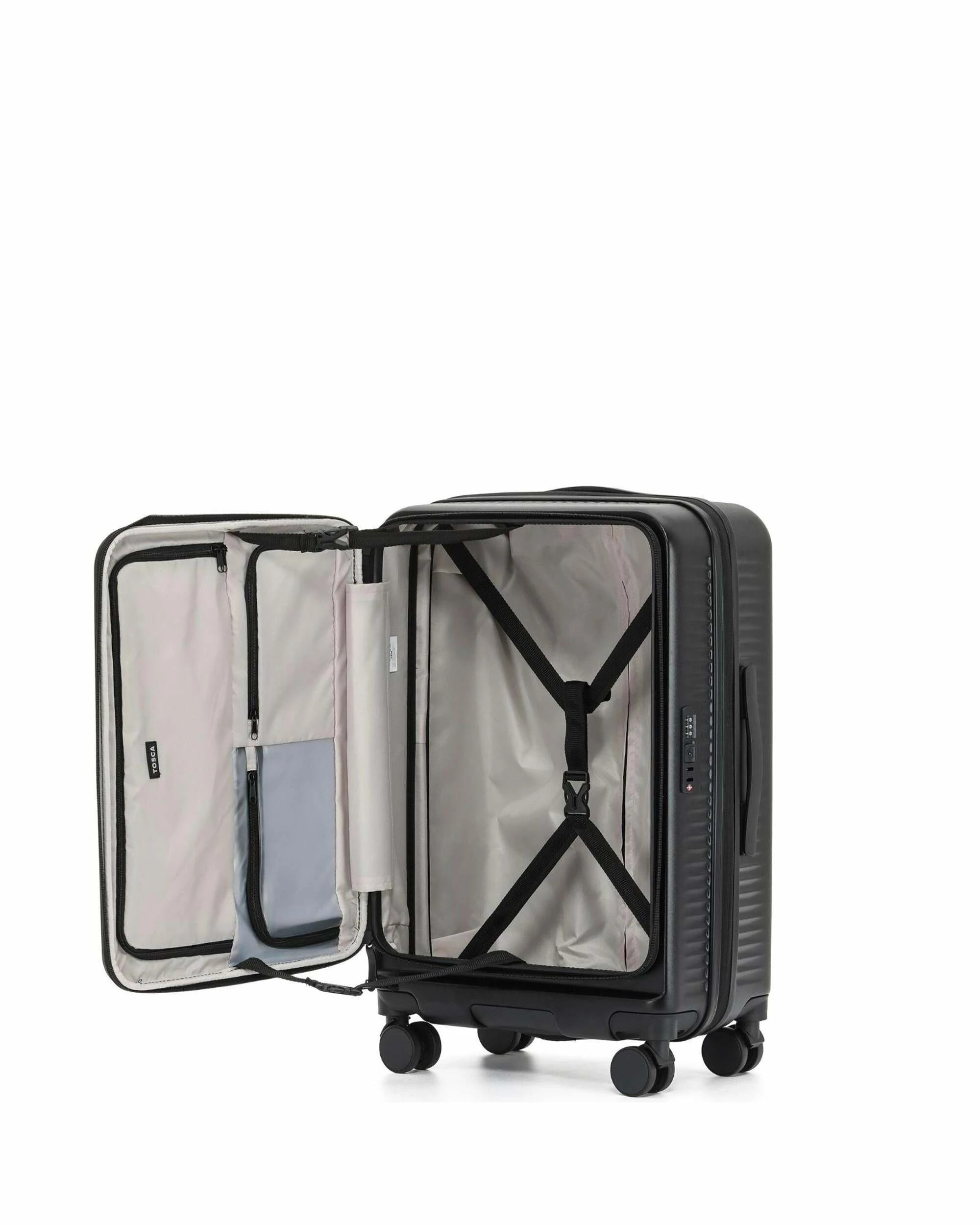 3 Tosca Zen Medium Suitcase Travel Luggage With Wheels & Combination Lock - Black, 3 of 3