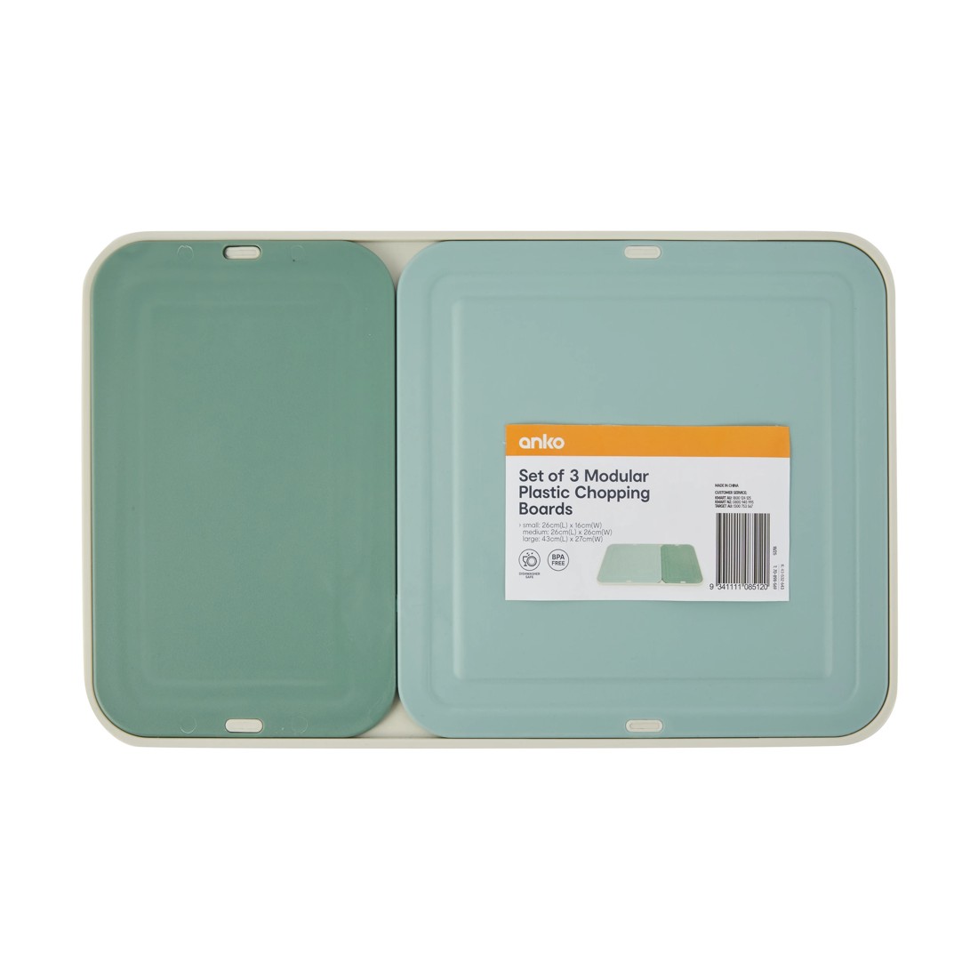 6 Set of 3 Modular Plastic Chopping Boards, 6 of 6