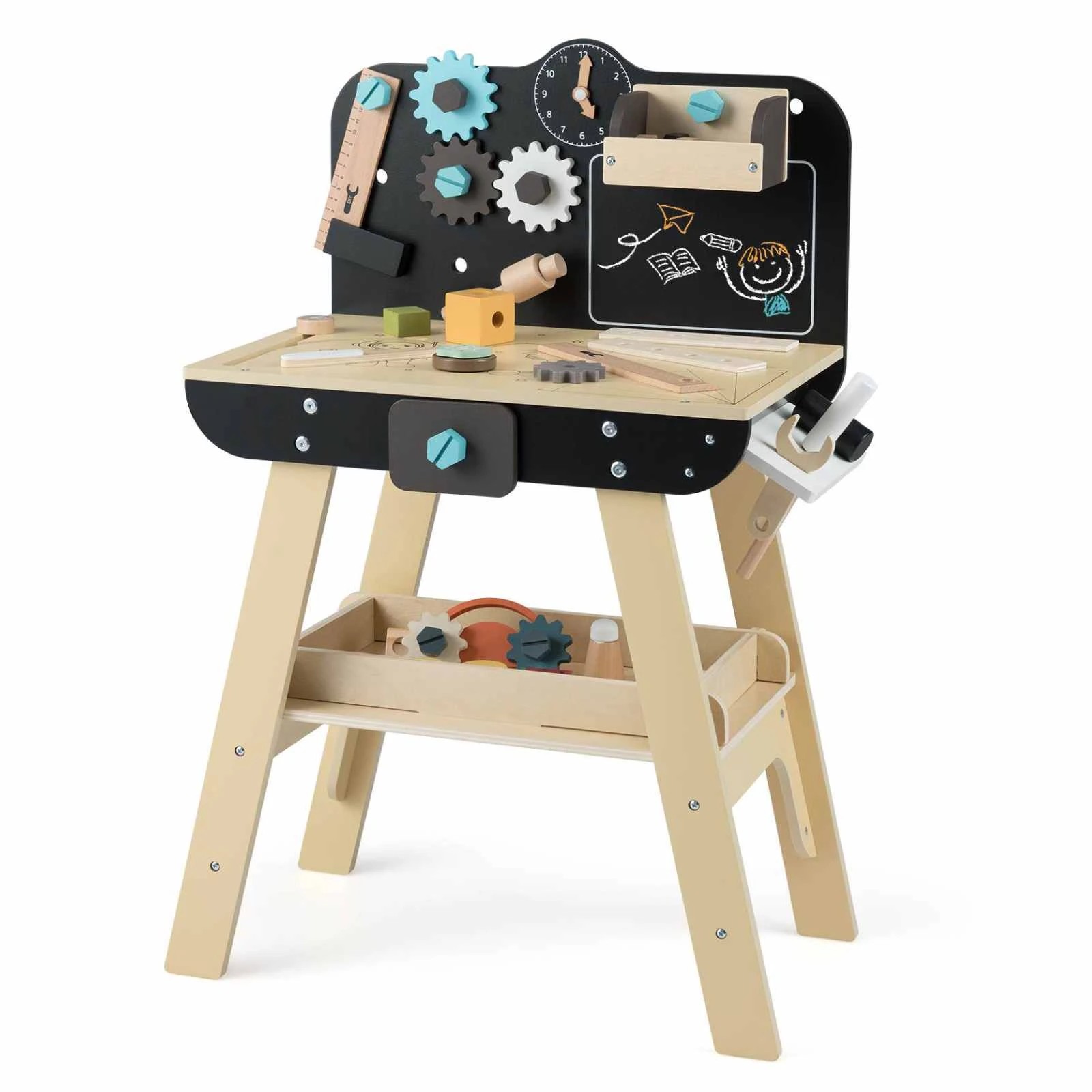 1 Costway Play Workbench Wooden Tool Bench Pretend Play Toy, 1 of 1