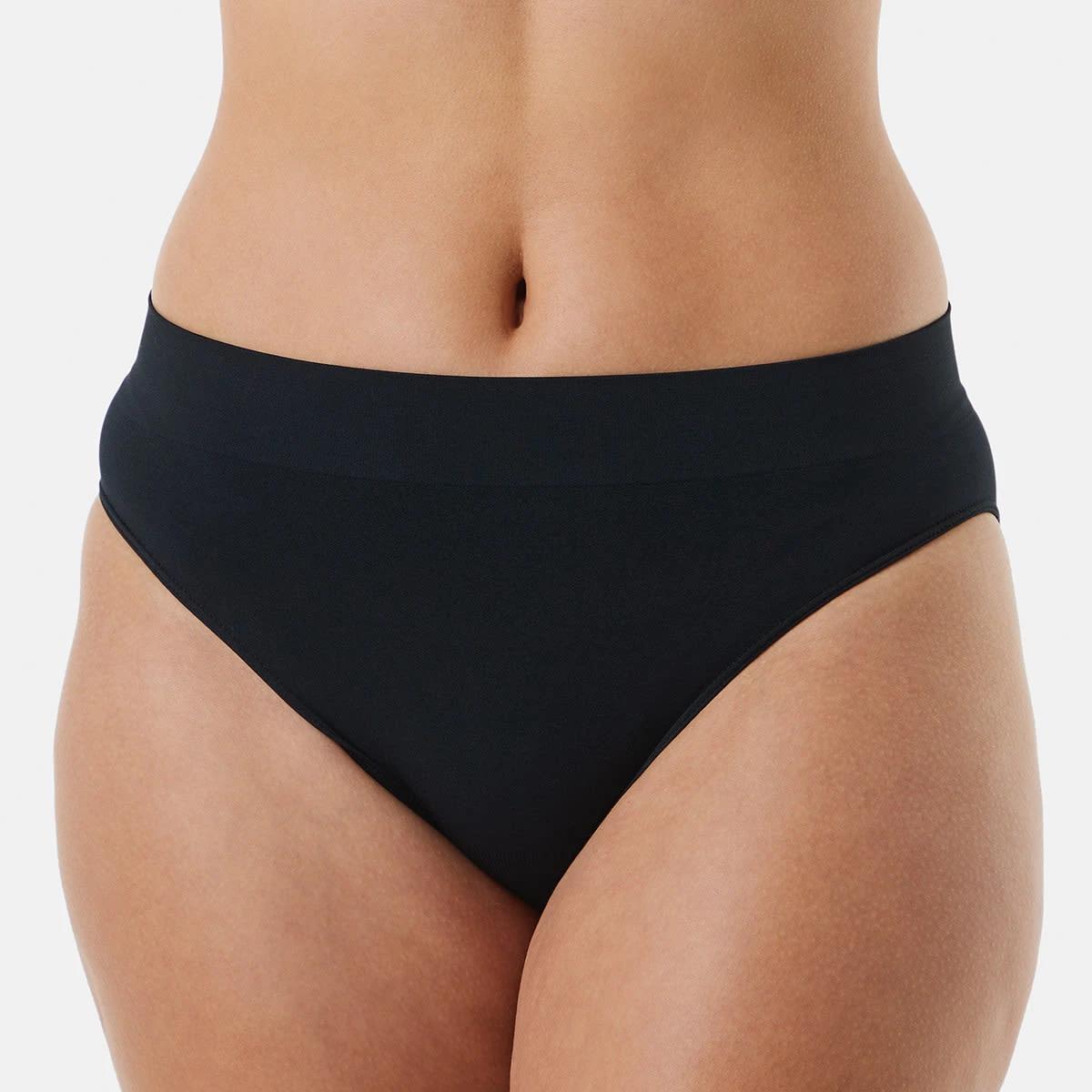 3 3 Pack Ultra Smooth Seamfree Hi-Cut Briefs BLACK, 3 of 7