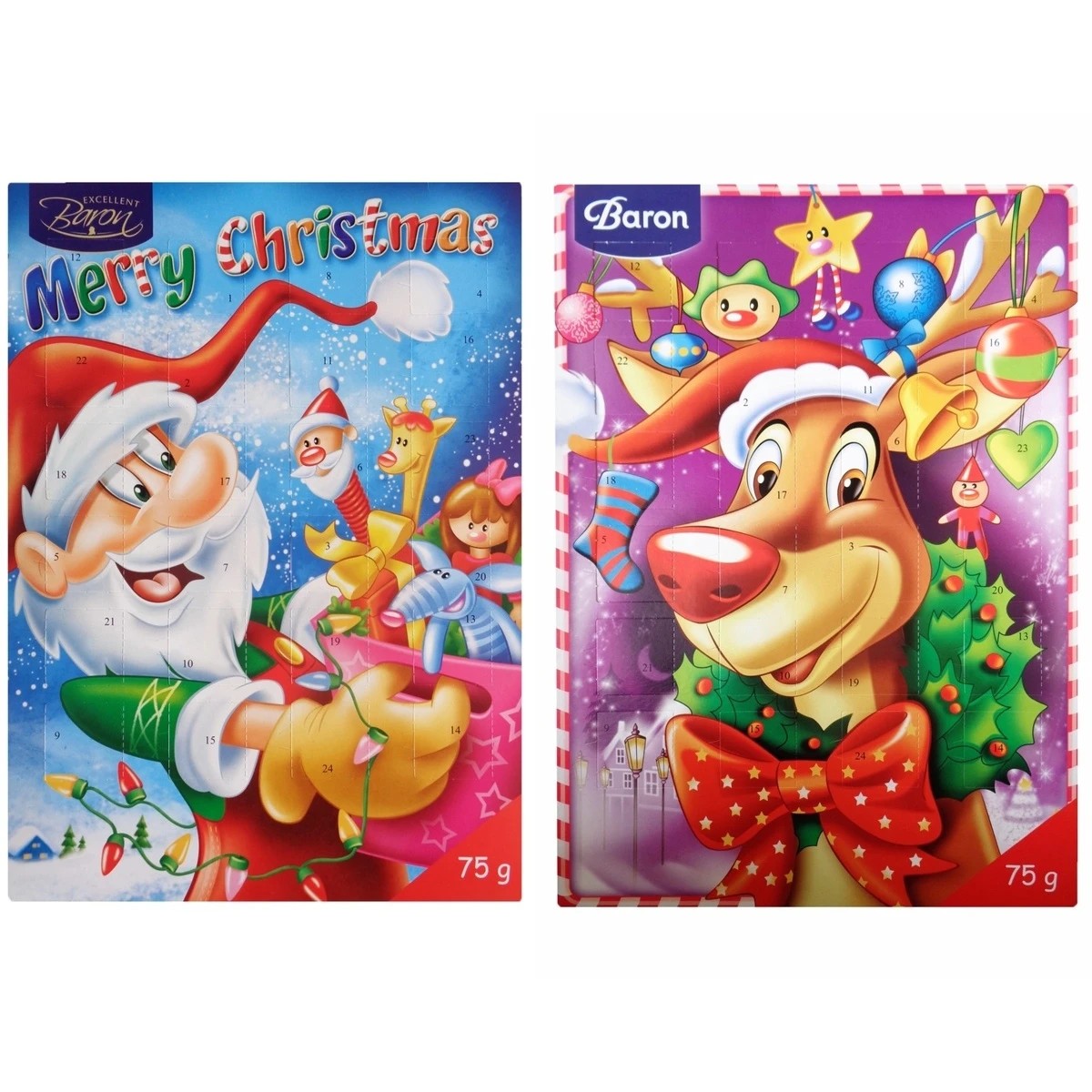 1 Santa or Reindeer Milano Chocolate Advent Calendar 75g - Assorted, 1 of 3