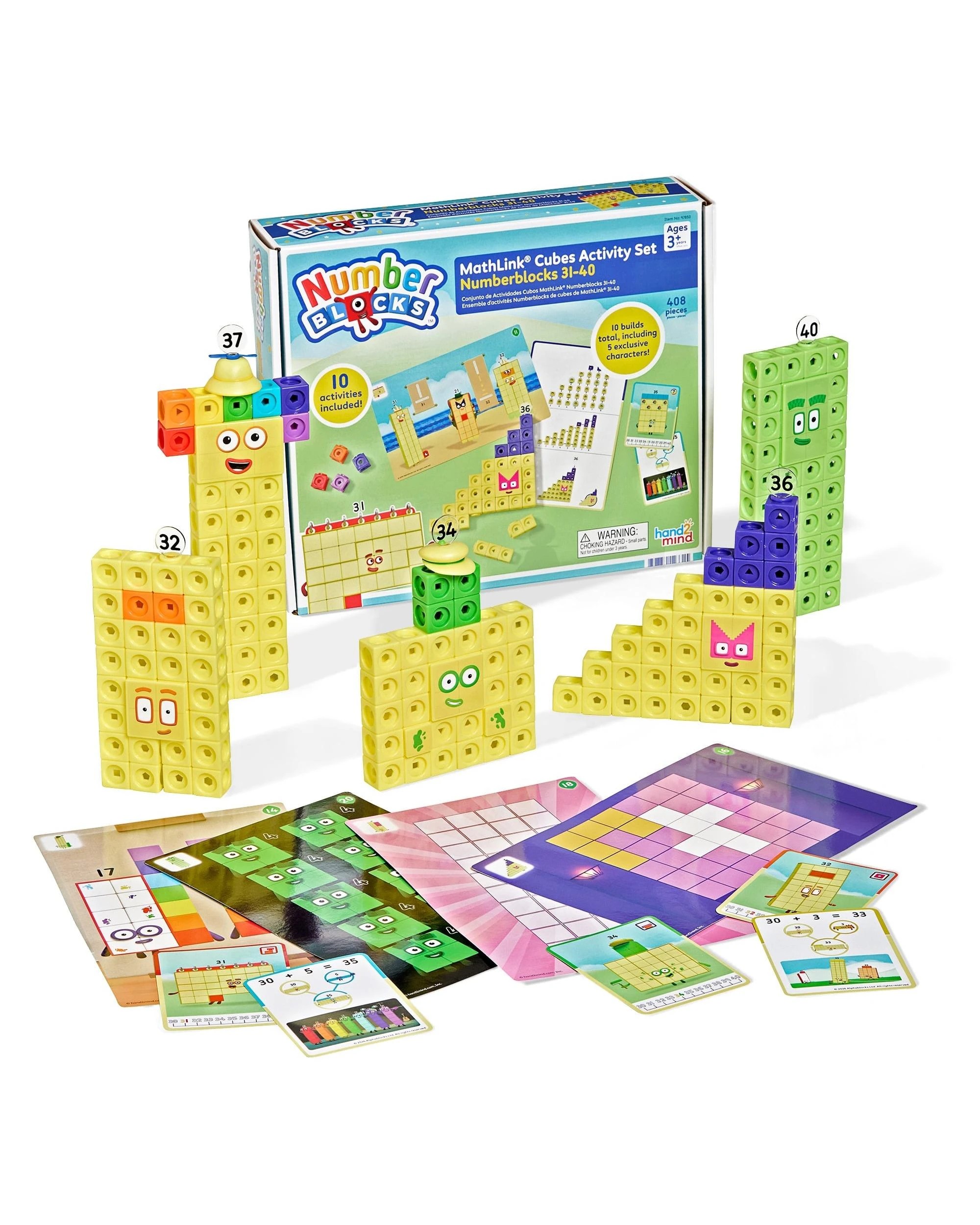 1 Hand2Mind Numberblocks Mathlink Cubes 31 to 40 Activity Set, 1 of 9