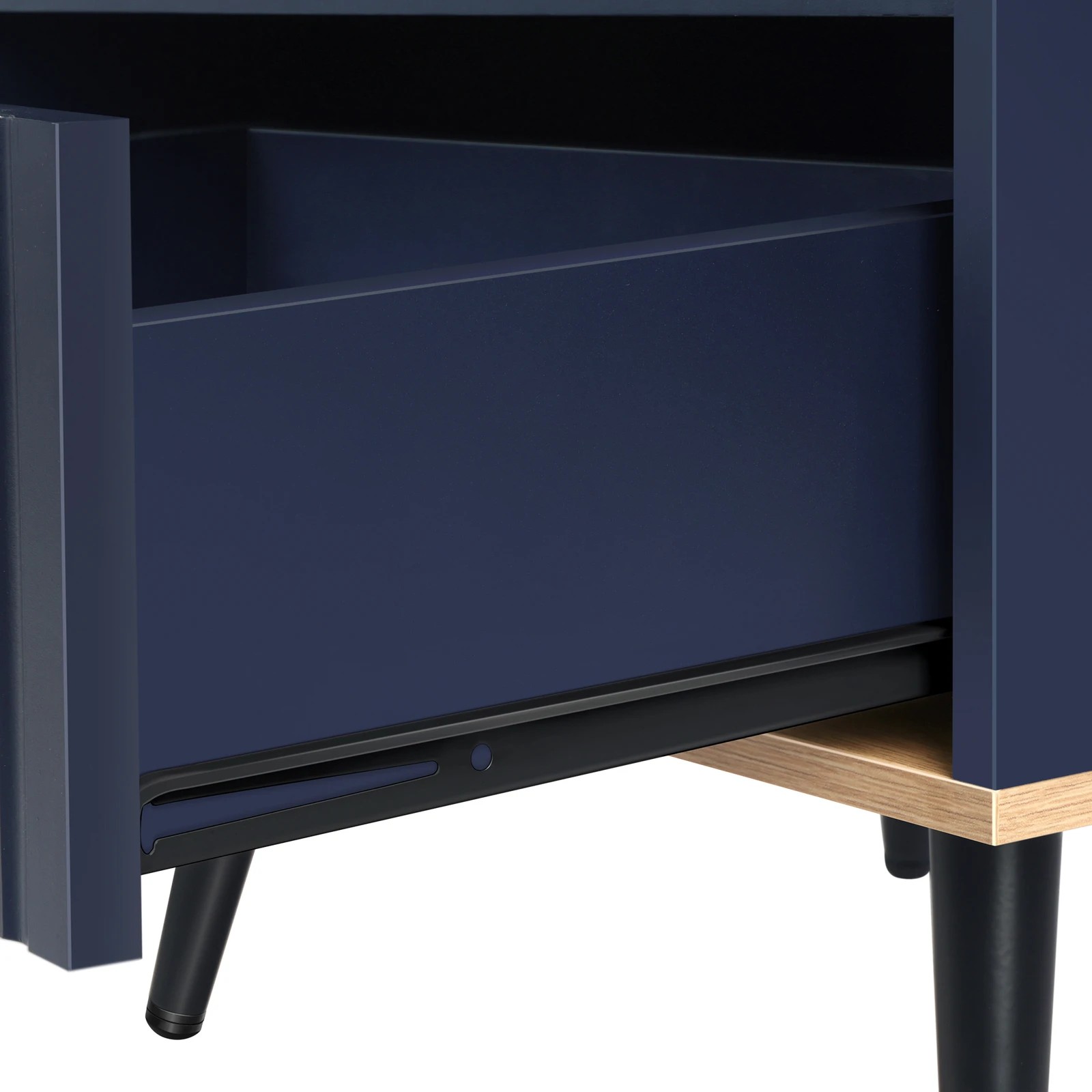 9 Alfordson Bedside Table 1 Drawer Nightstand Side Storage Shelf - Blue, 9 of 10