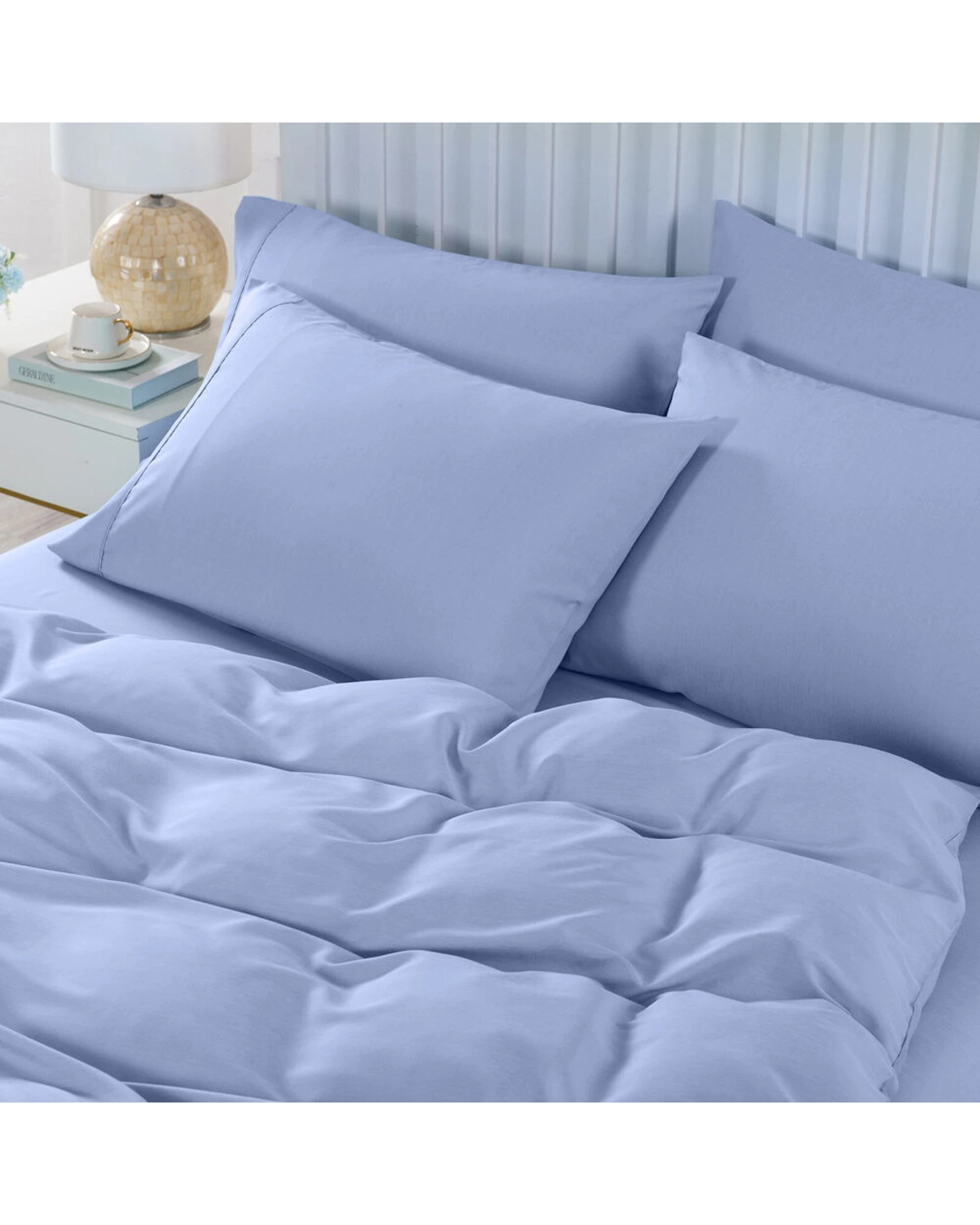 3 Royal Comfort 6pc Bamboo Cooling 2000TC Combo Set Quilt Cover & Pillowcases Set Light - King Bed, 3 of 5