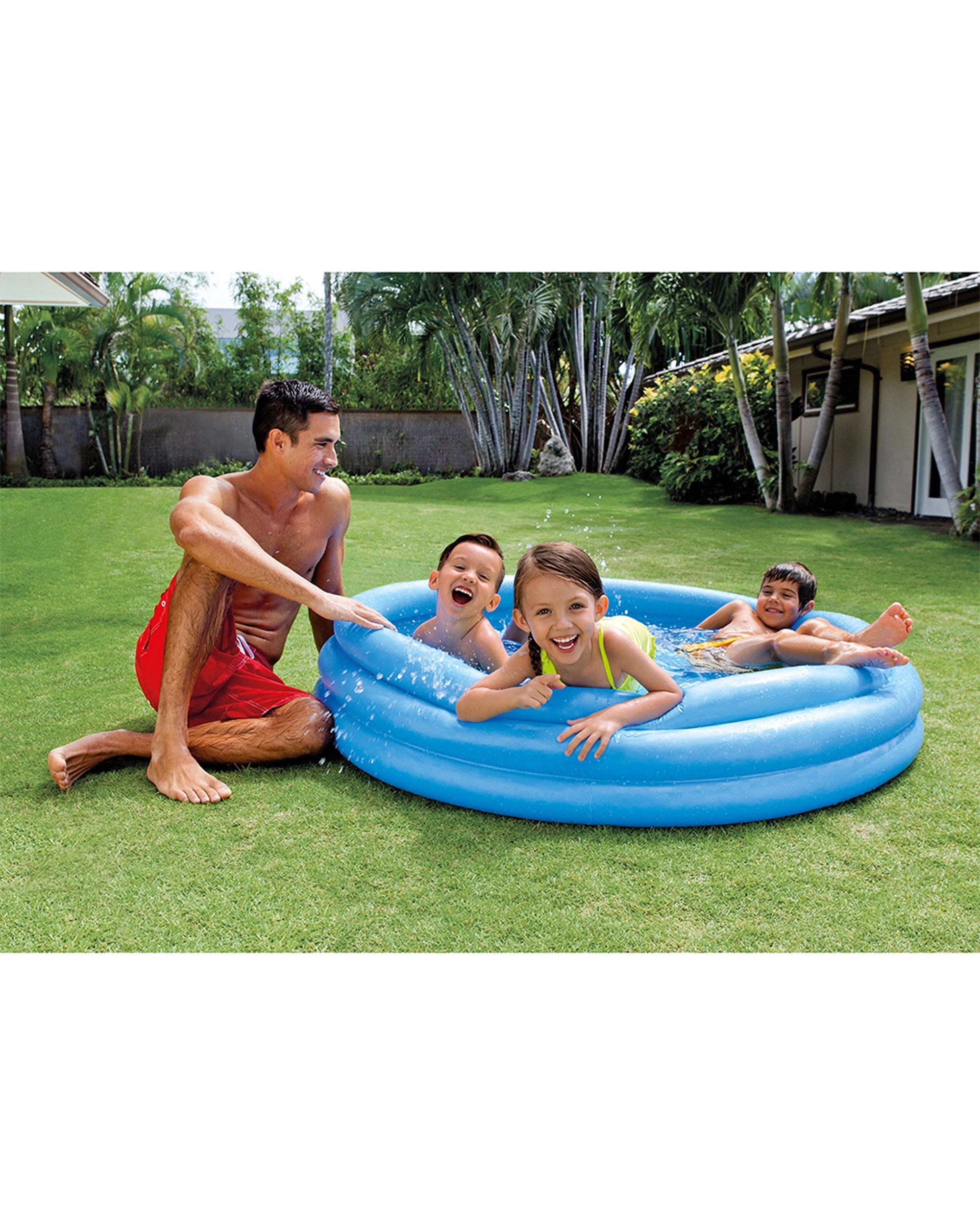 2 Intex Crystal Inflatable Swimming Pool Kids 2+ - Blue, 2 of 4