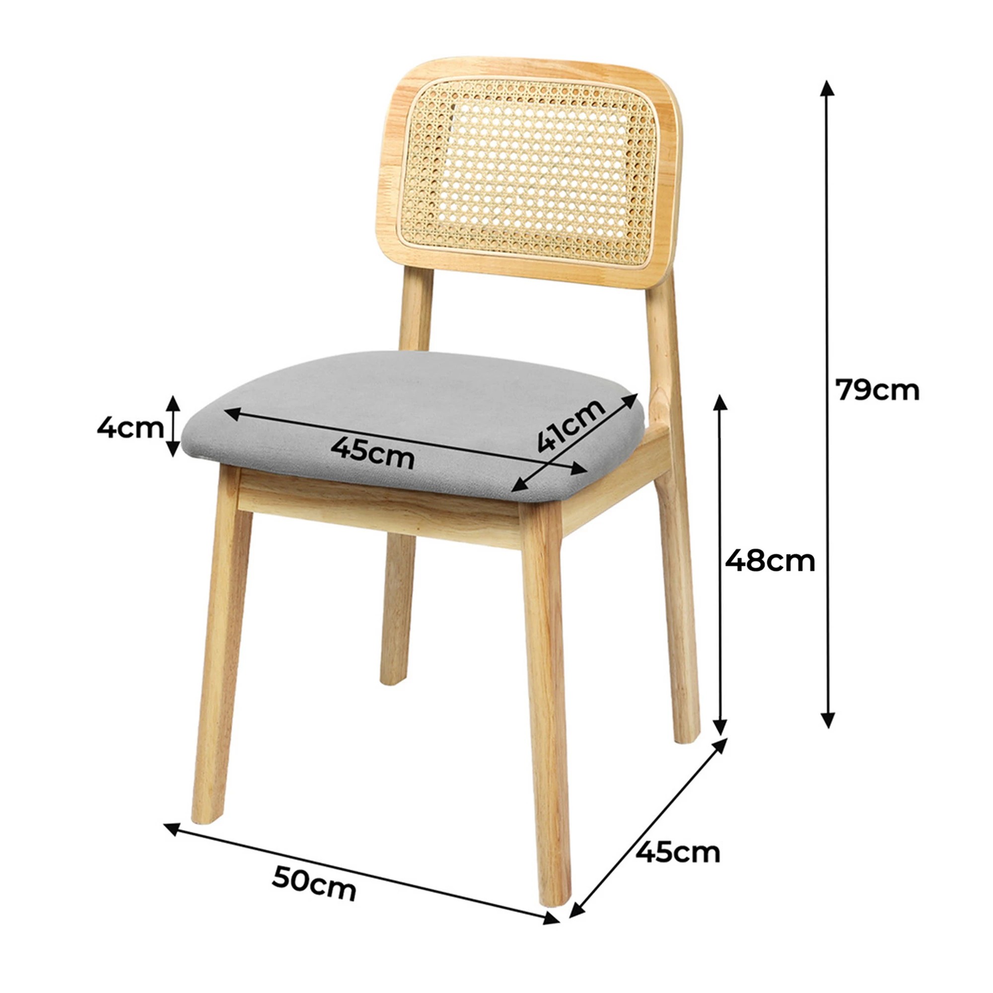 6 Levede Set Of 6 Rattan Dining Chairs - Natural, 6 of 7