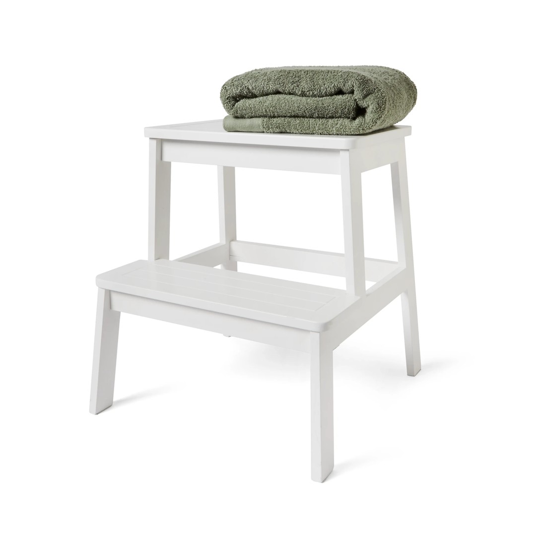 1 Panelled Step Stool - White, 1 of 7