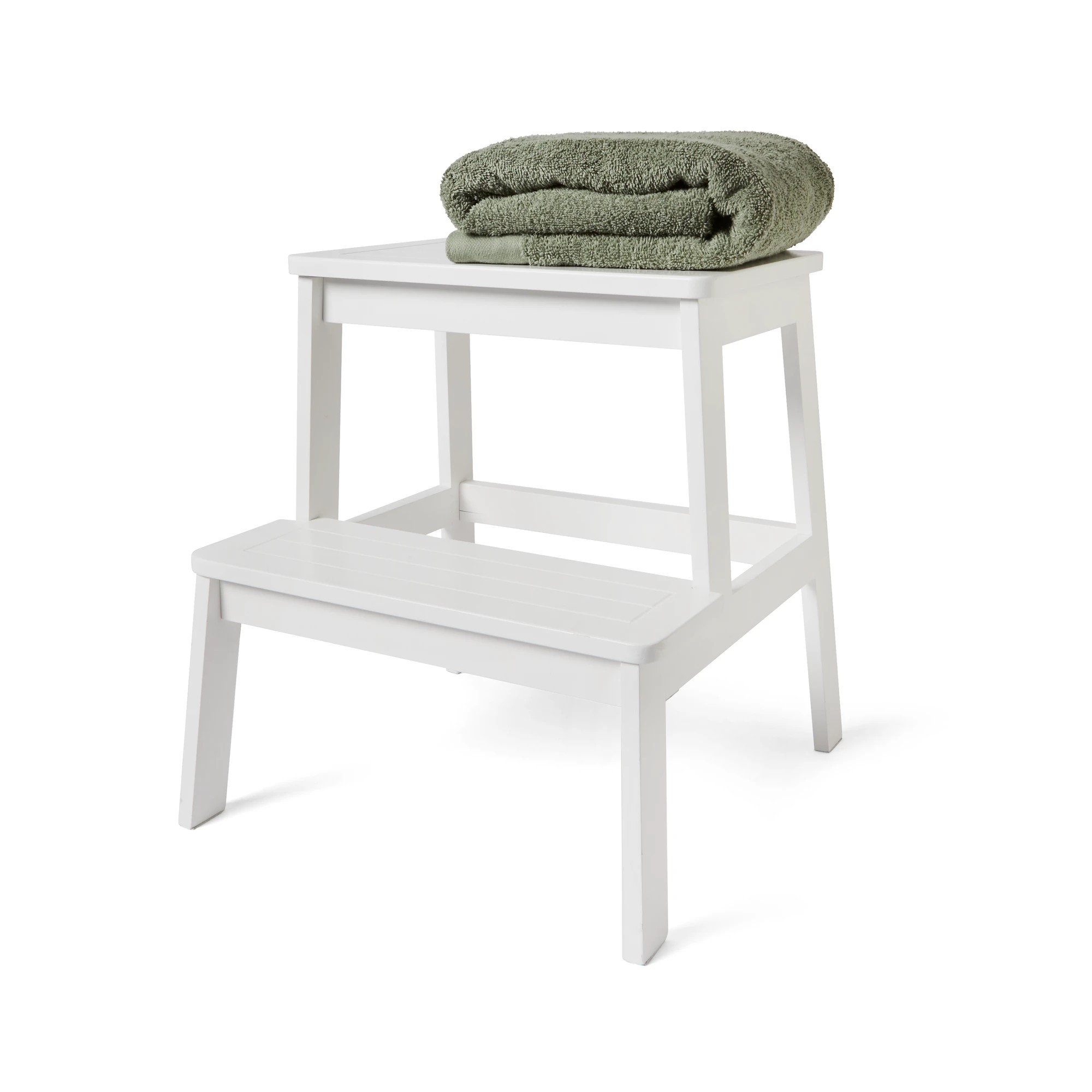 1 Panelled Step Stool - White, 1 of 7