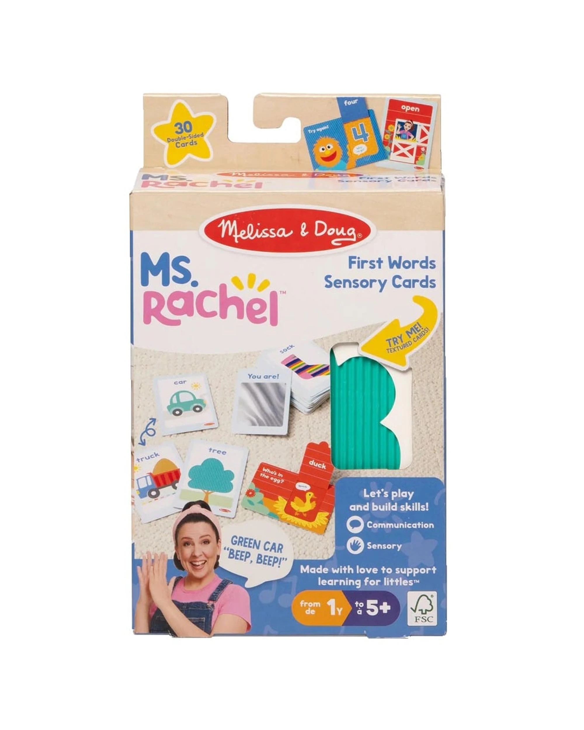 1 Melissa and Doug Ms Rachel First Words Sensory Flash Cards, 1 of 9