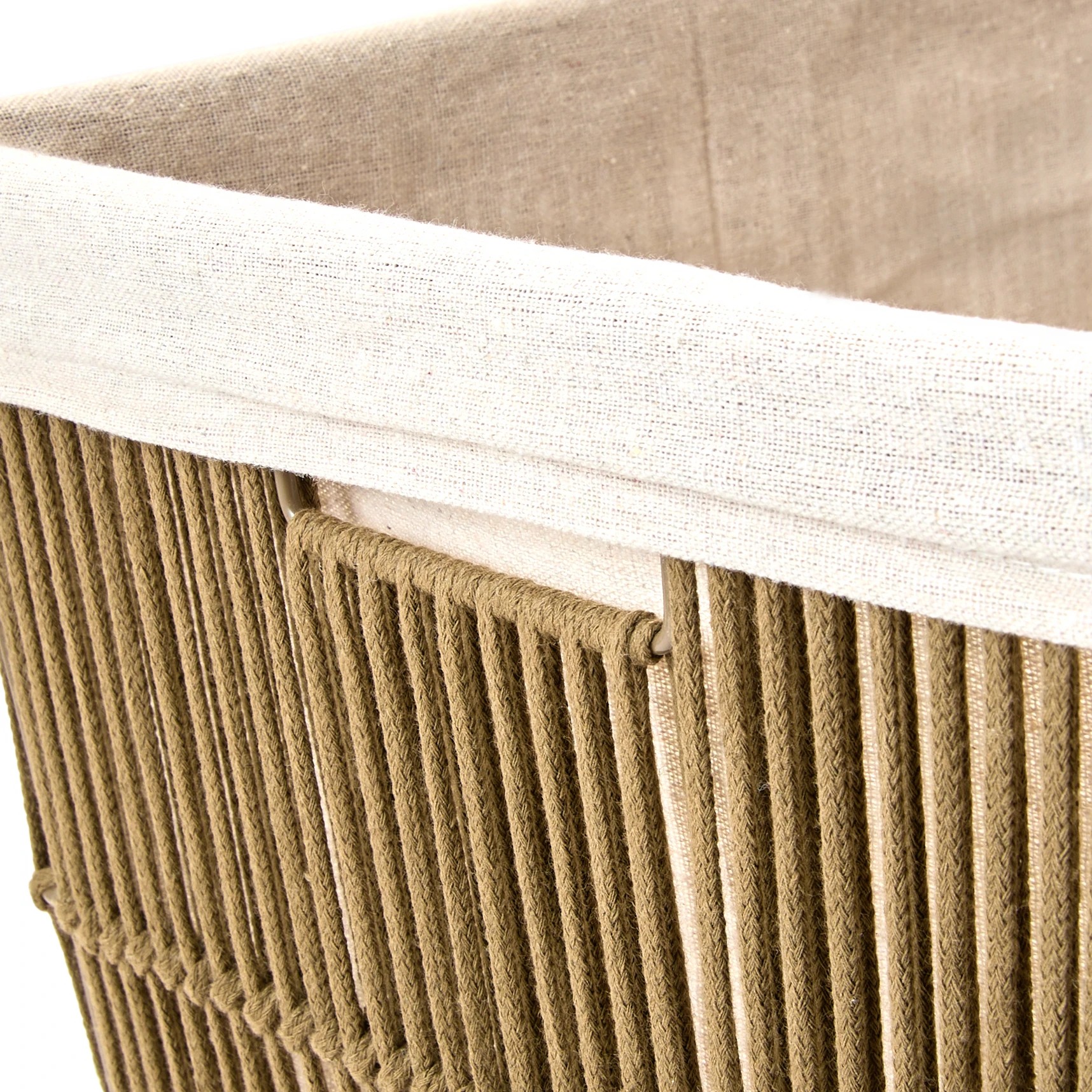 5 Rope Rectangle Basket - Green, 5 of 8