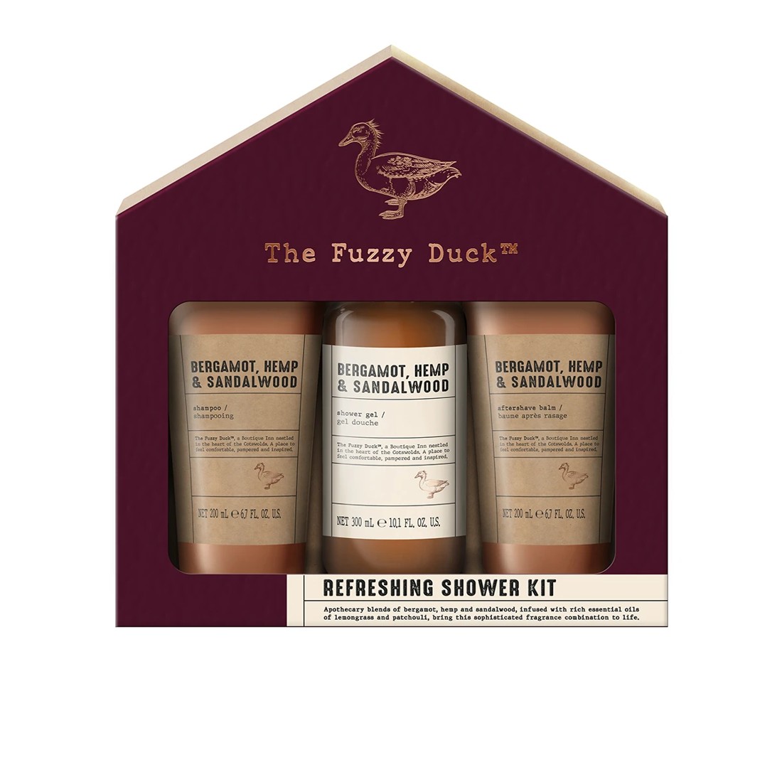 1 Baylis & Harding The Fuzzy Duck Refreshing Shower Kit - Bergamot, Hemp and Sandalwood, 1 of 4