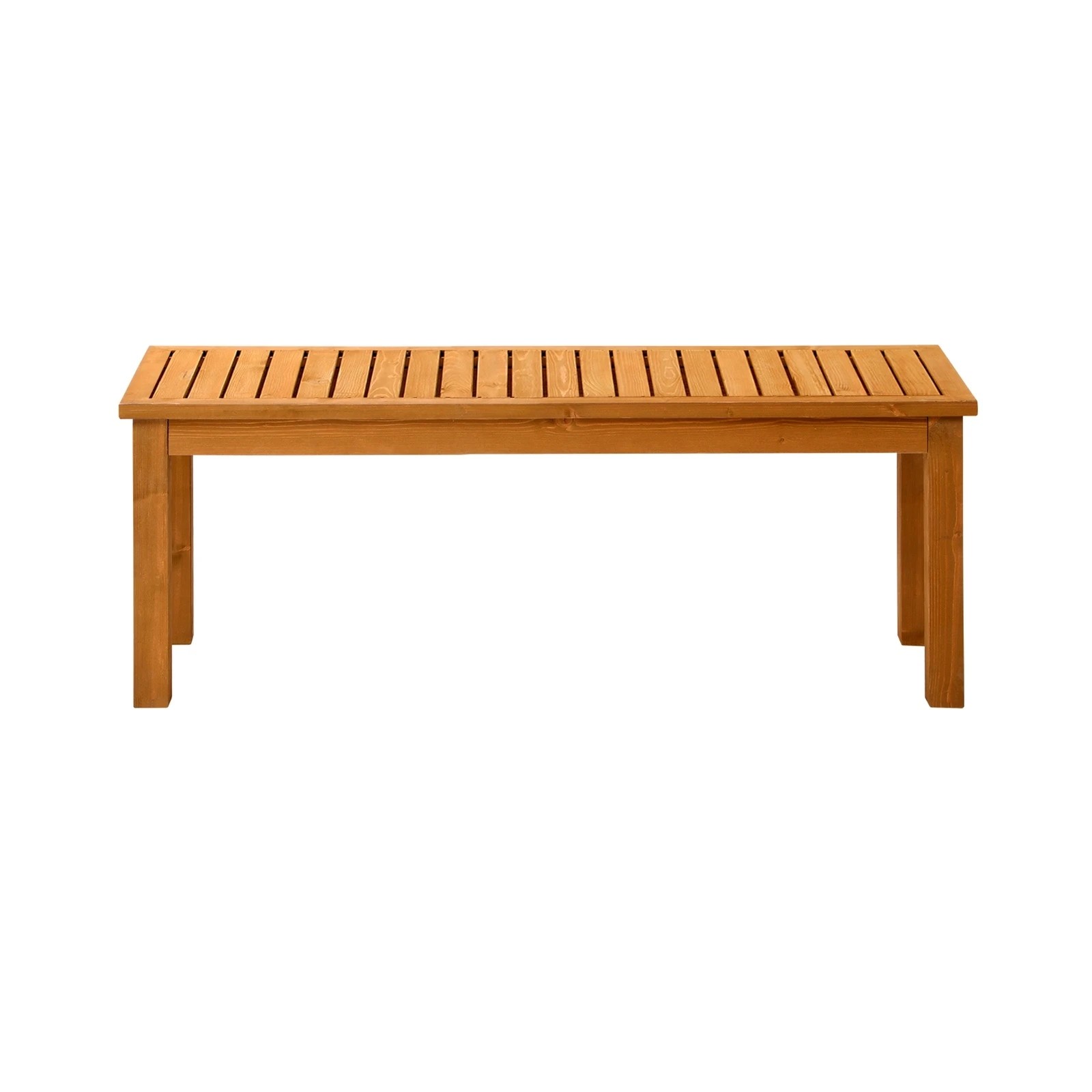 4 Livsip 120cm Garden Bench Outdoor Slatted Seat
 - Natural, 4 of 9