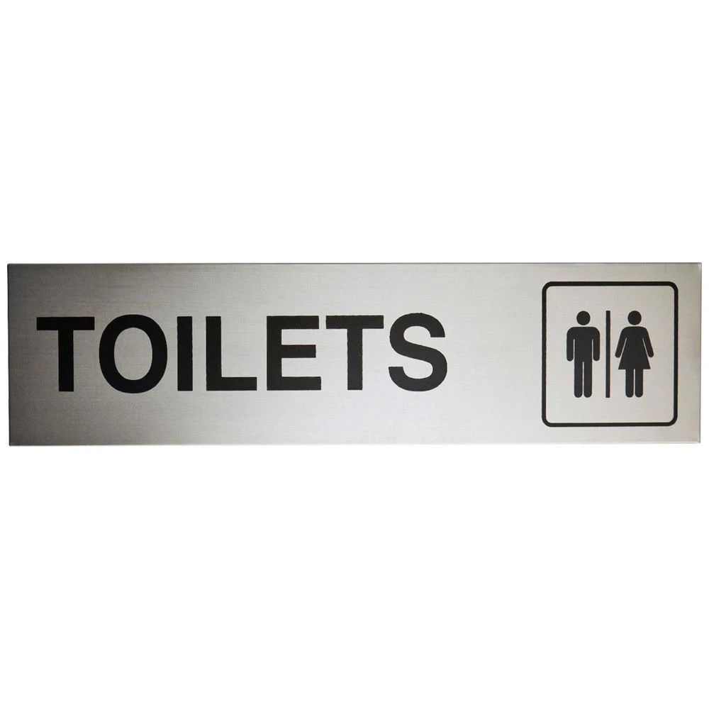 1 Sandleford Metal Toilet Sign 200 x 50 x 0.6mm, 1 of 1