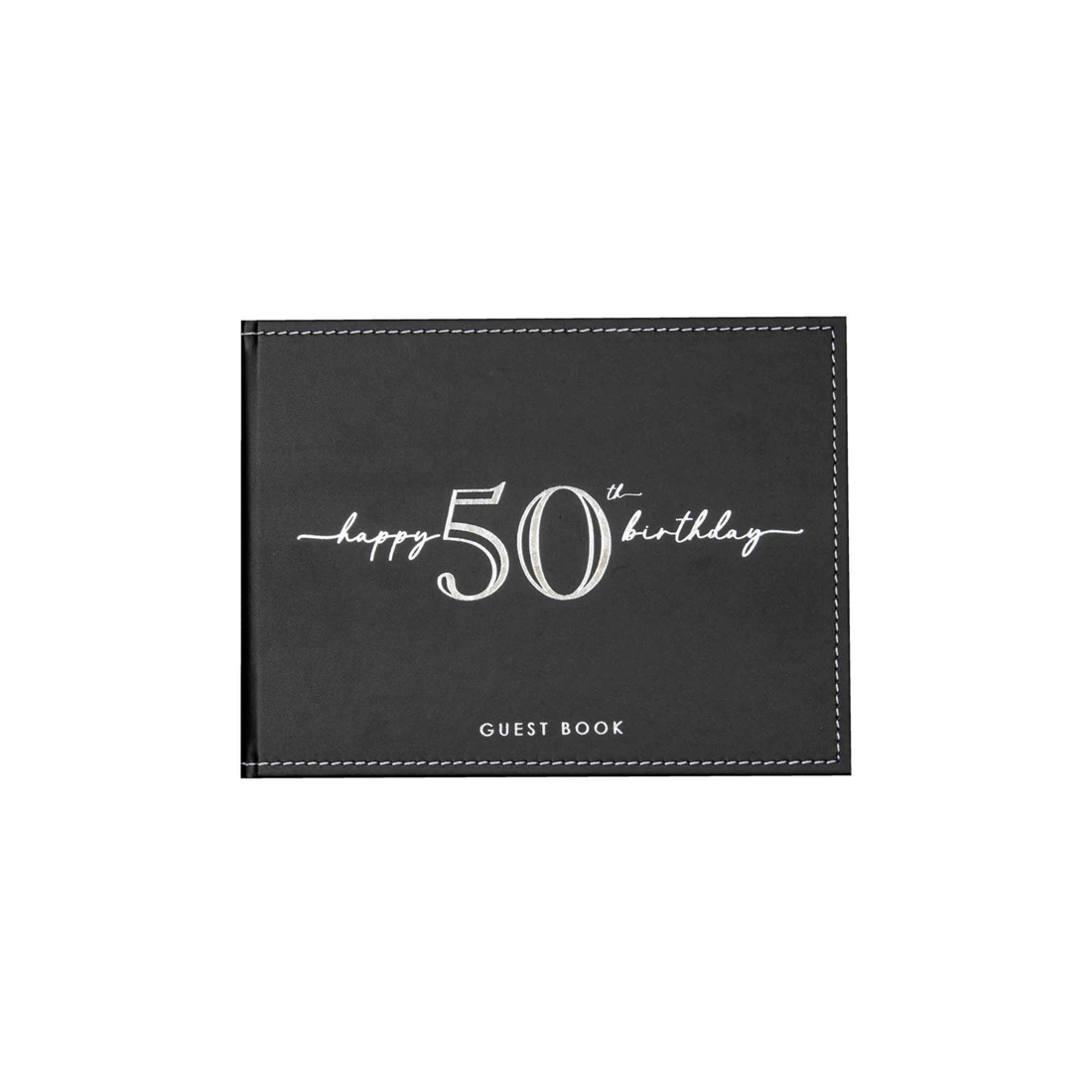 1 Guest Book Vinyl 50th Birthday Party Signature Pad Novelty Keepsake Black 23cm
 - Black, 1 of 3