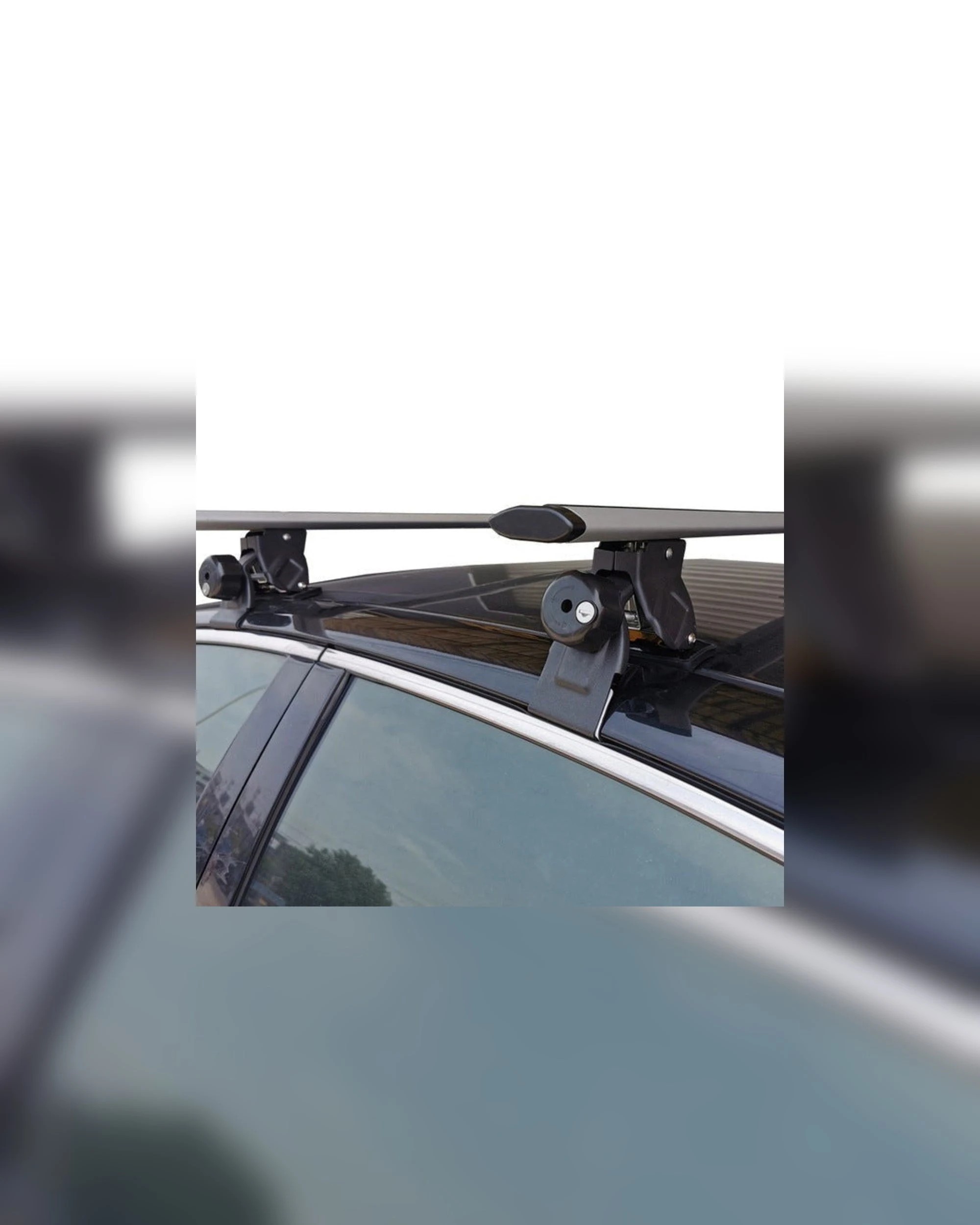 6 Elora Car Roof Rack Cross Bars Luggage Carrier Vehicle Adjustable 130cm Silver, 6 of 6
