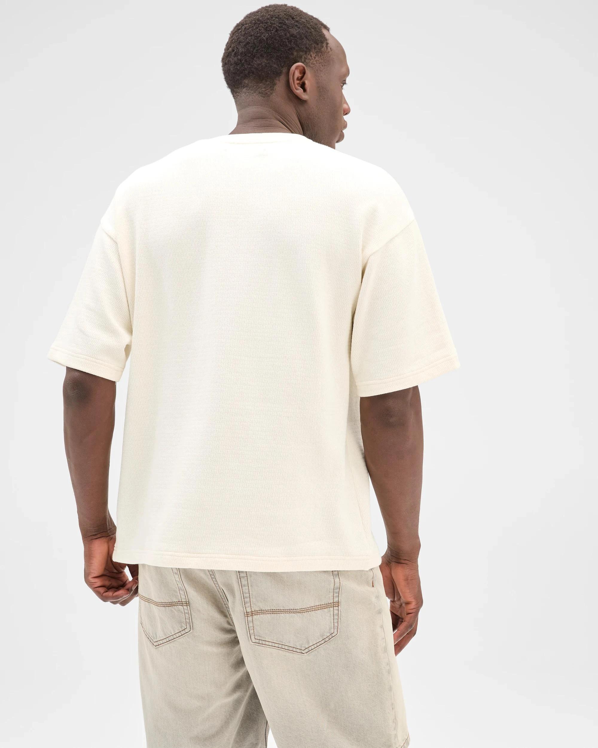 4 Commons Australian Cotton Heavyweight Oversized T-Shirt CLOUD WHITE, 4 of 5