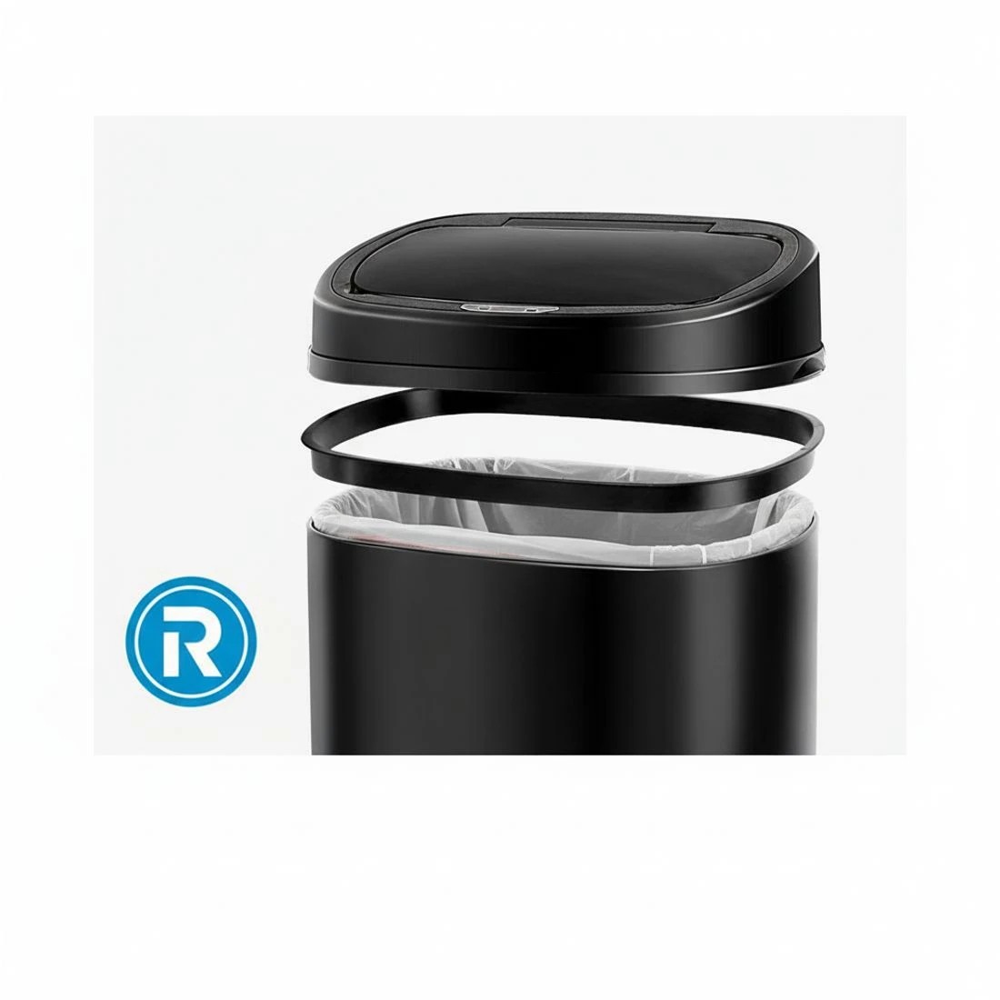 6 Devanti 68L Motion Sensor Bin Rubbish Automatic - Black, 6 of 10