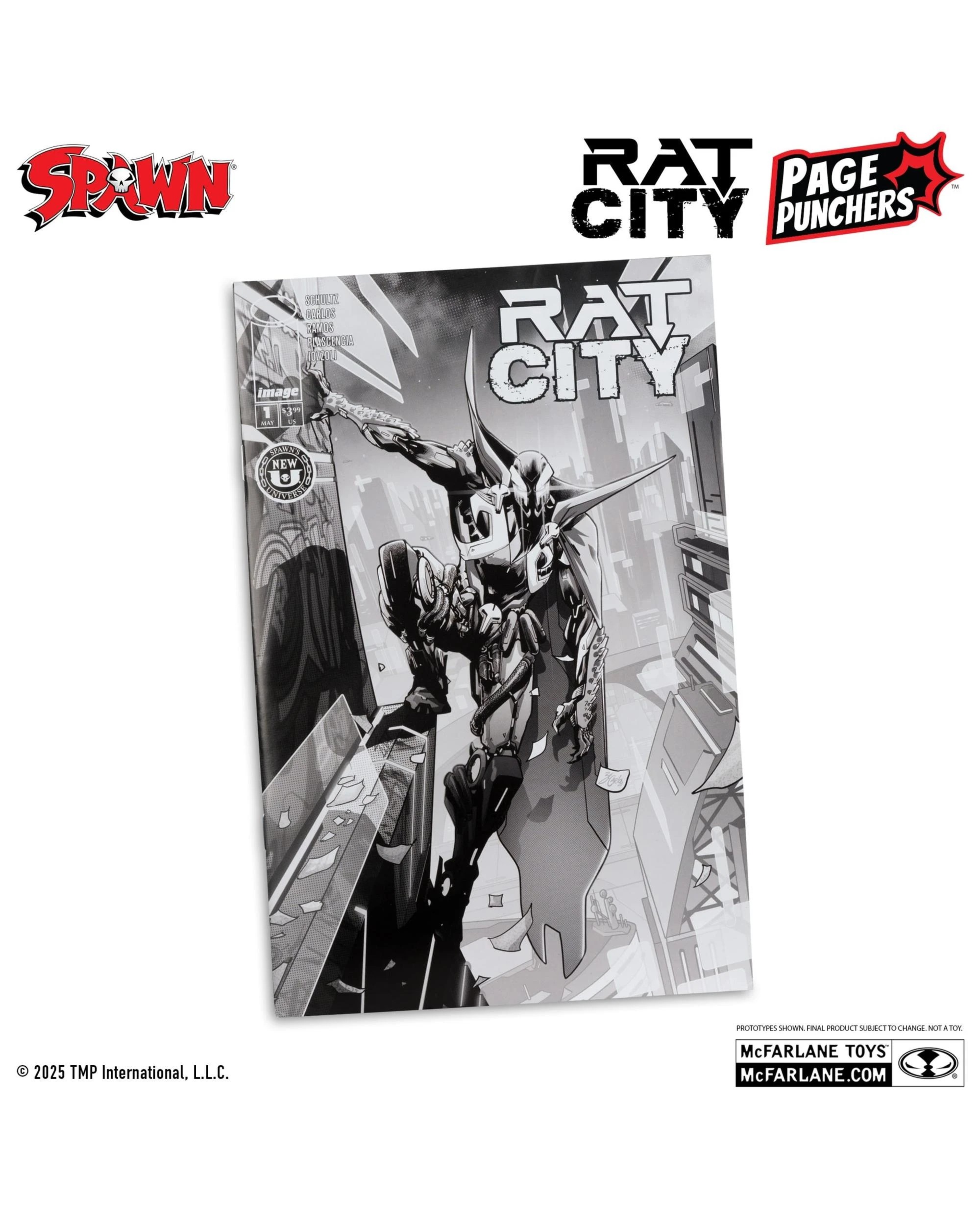 7 McFarlane Spawn The Deviant Rat City Red Platinum Edition 7 inch Action Figure, 7 of 9