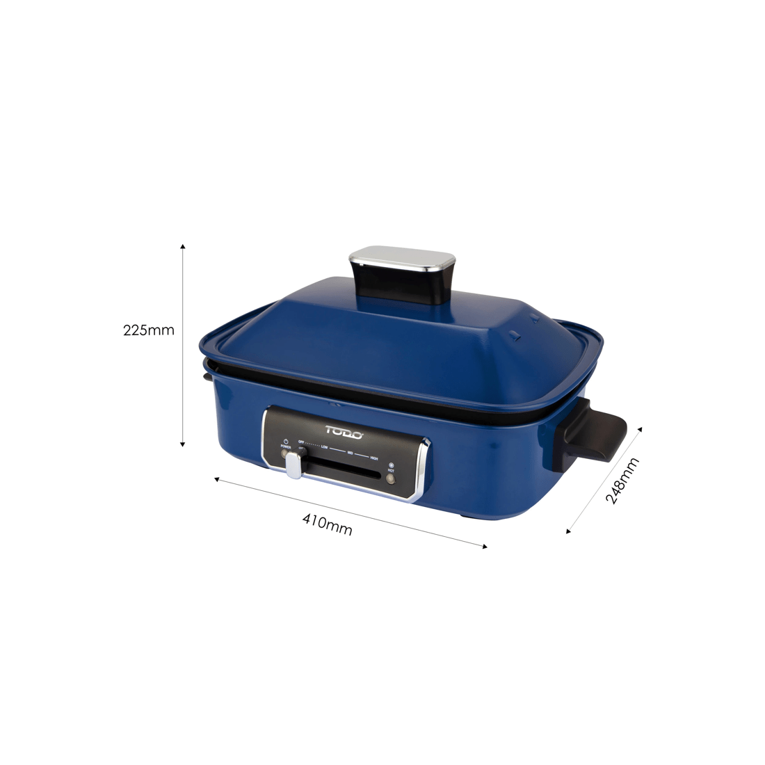 7 TODO 1400W 3-in-1 Electric Multifunction Cooking Pot BBQ Grill Pan Hot Pot, 7 of 9