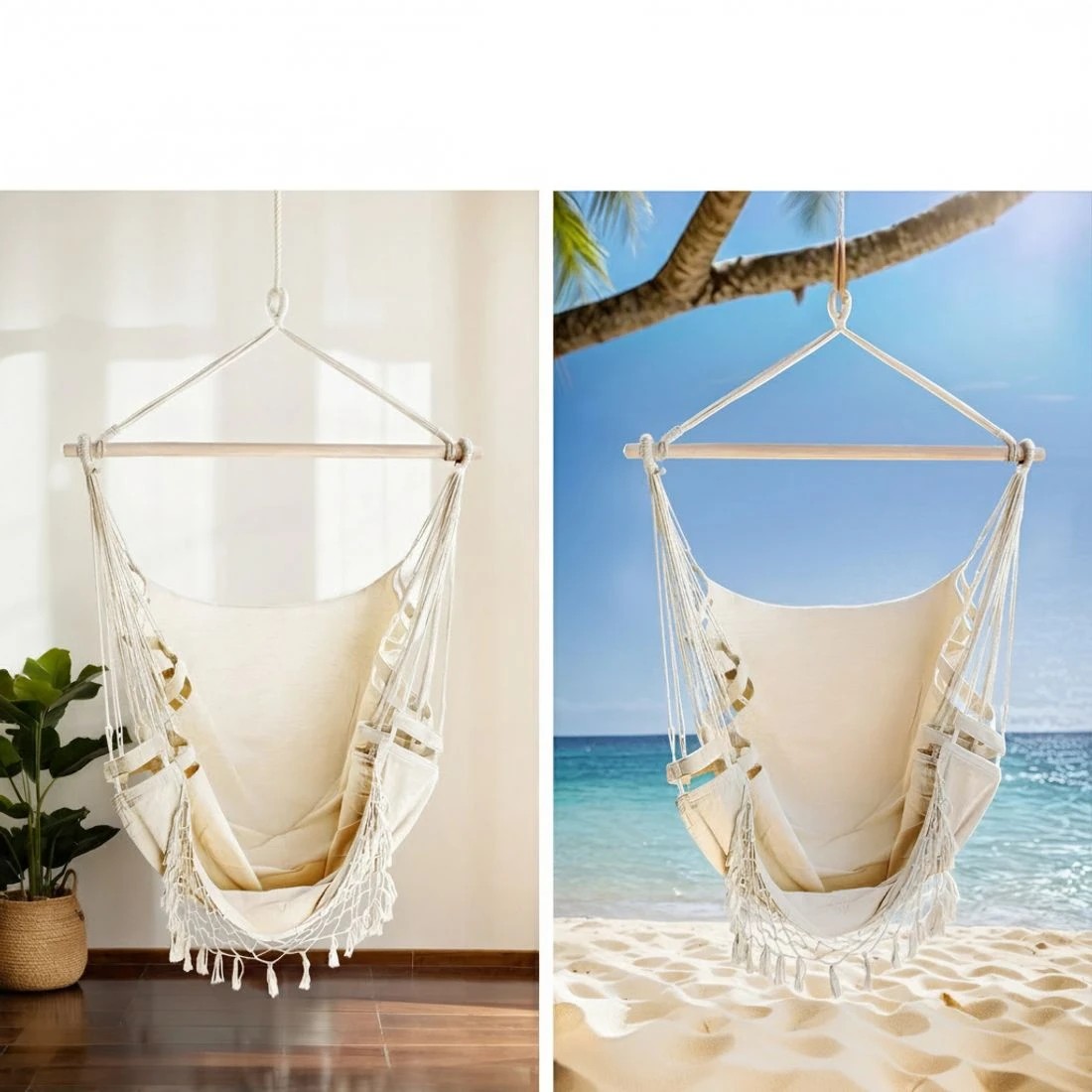 4 Gardeon Hammock Hanging Chair with Steel - Multi, 4 of 6