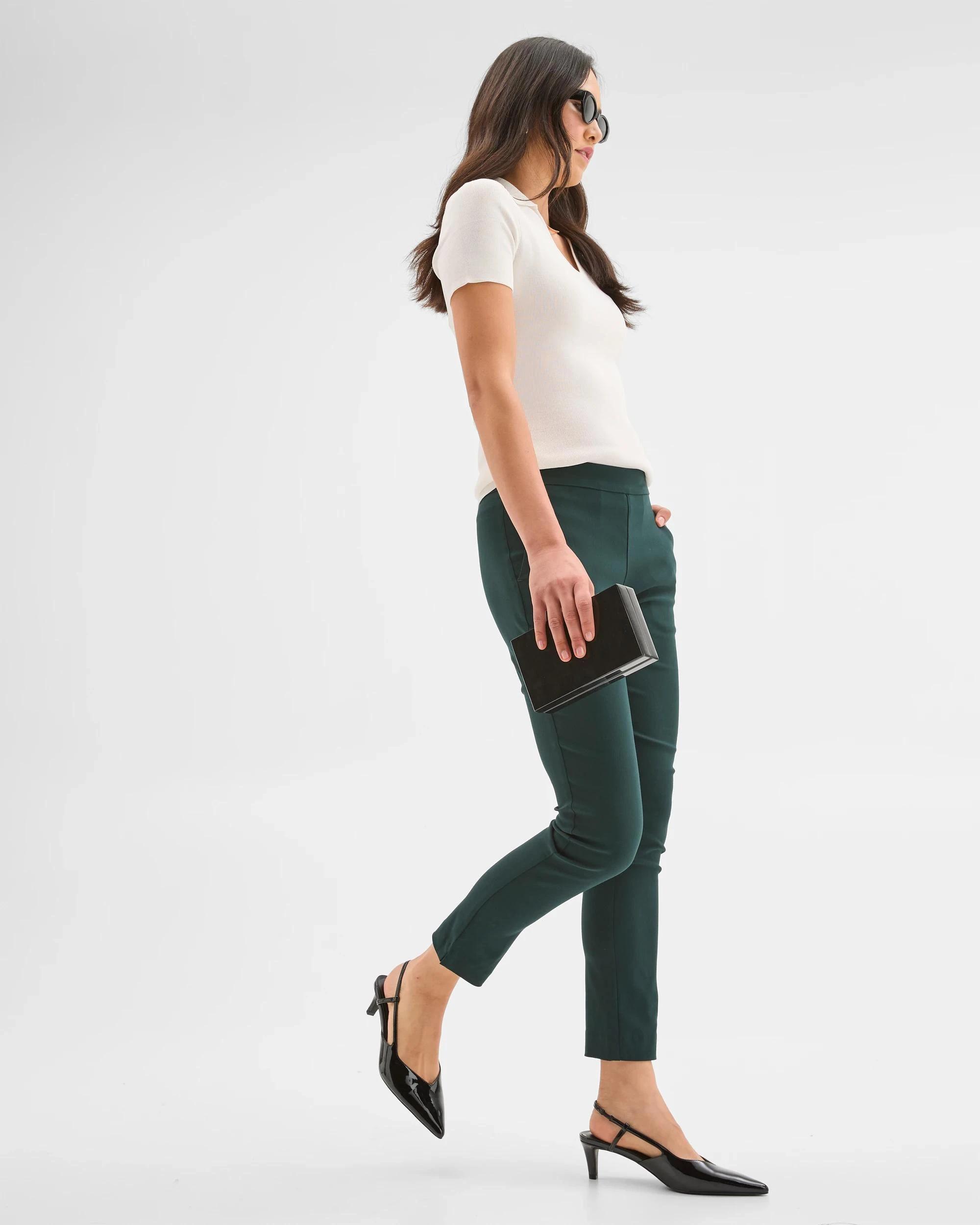 3 Preview Carrie Bengaline Ankle Length Pants MID JADE, 3 of 7