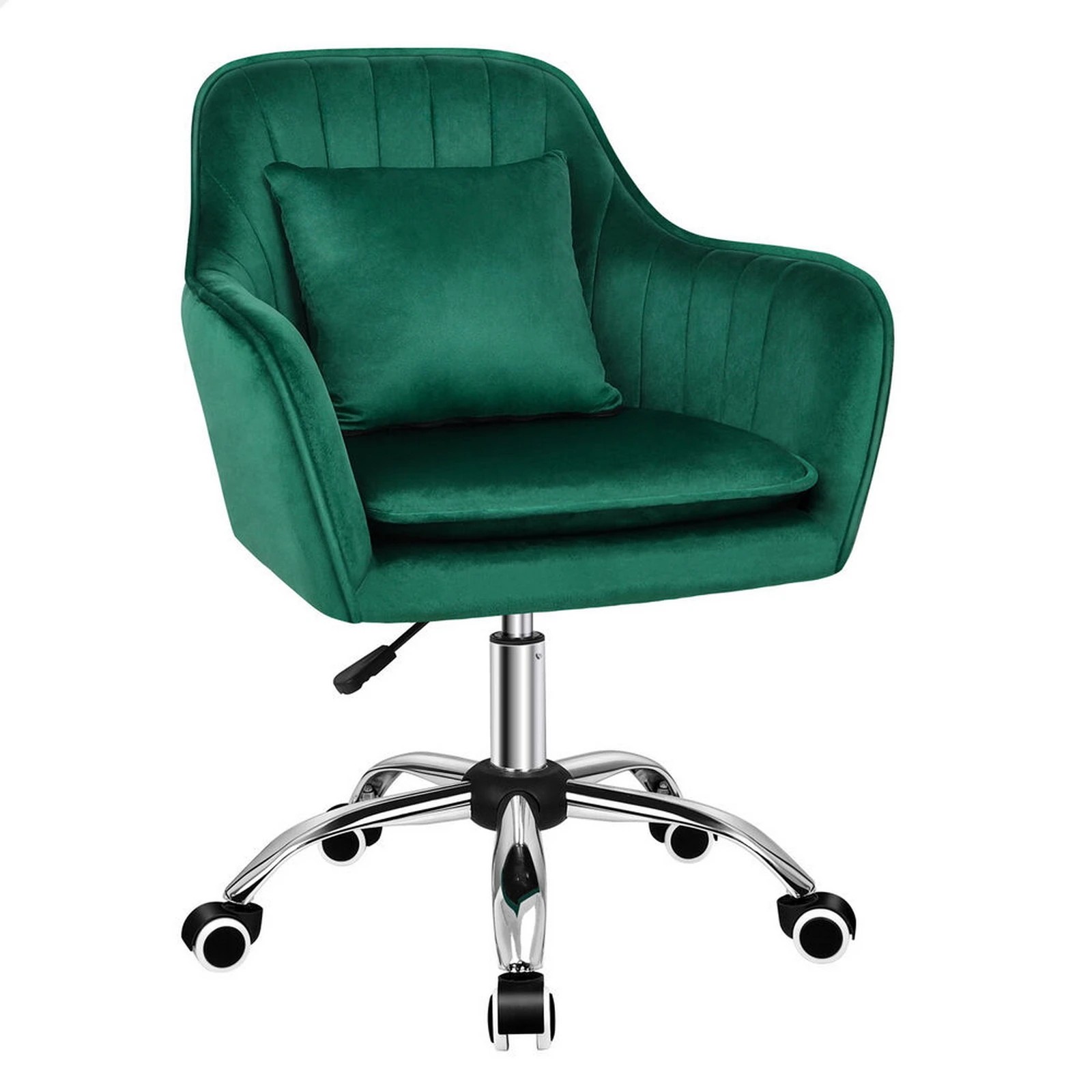 1 Alfordson Velvet Office Chair Computer Swivel Armchair Work Adult Kids - Green, 1 of 10