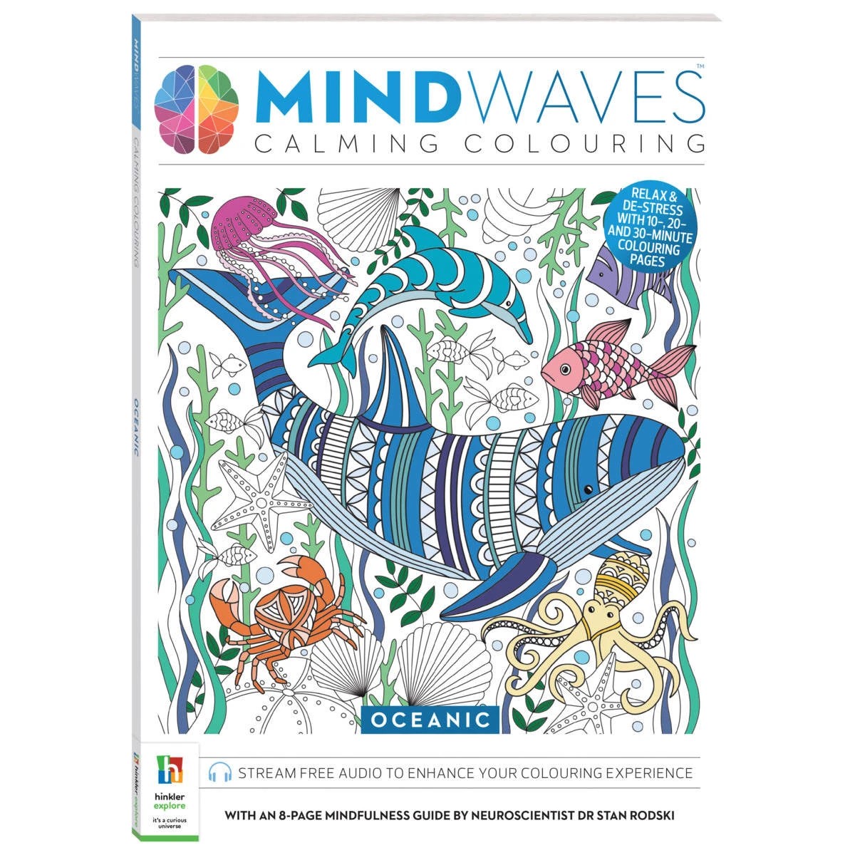 1 Mindwaves Calming Colouring: Oceanic - Book, 1 of 4