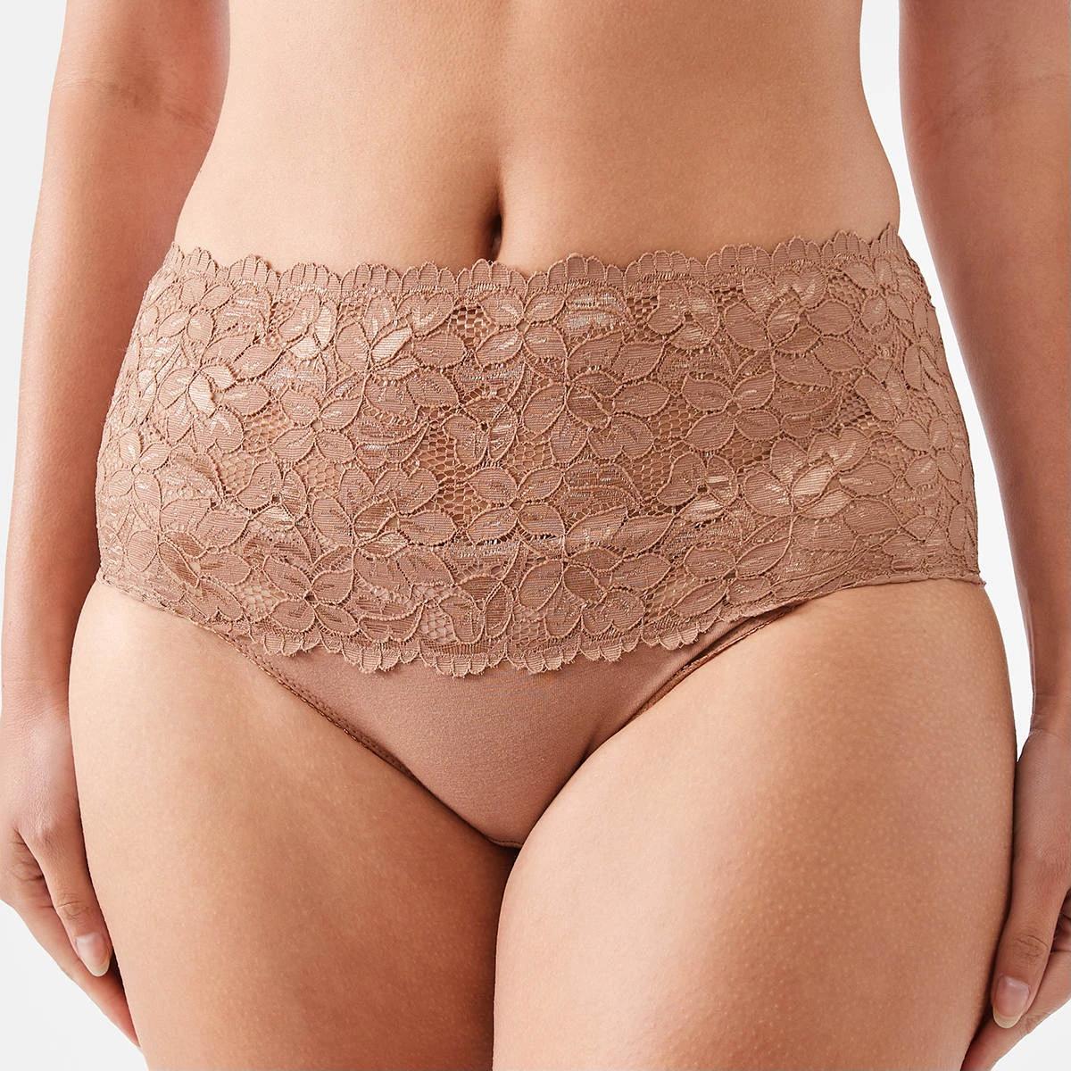 5 3 Pack Lace Front Full Briefs LILLY PINK, FAIRY FLOSS, SOFT CLAY, 5 of 9